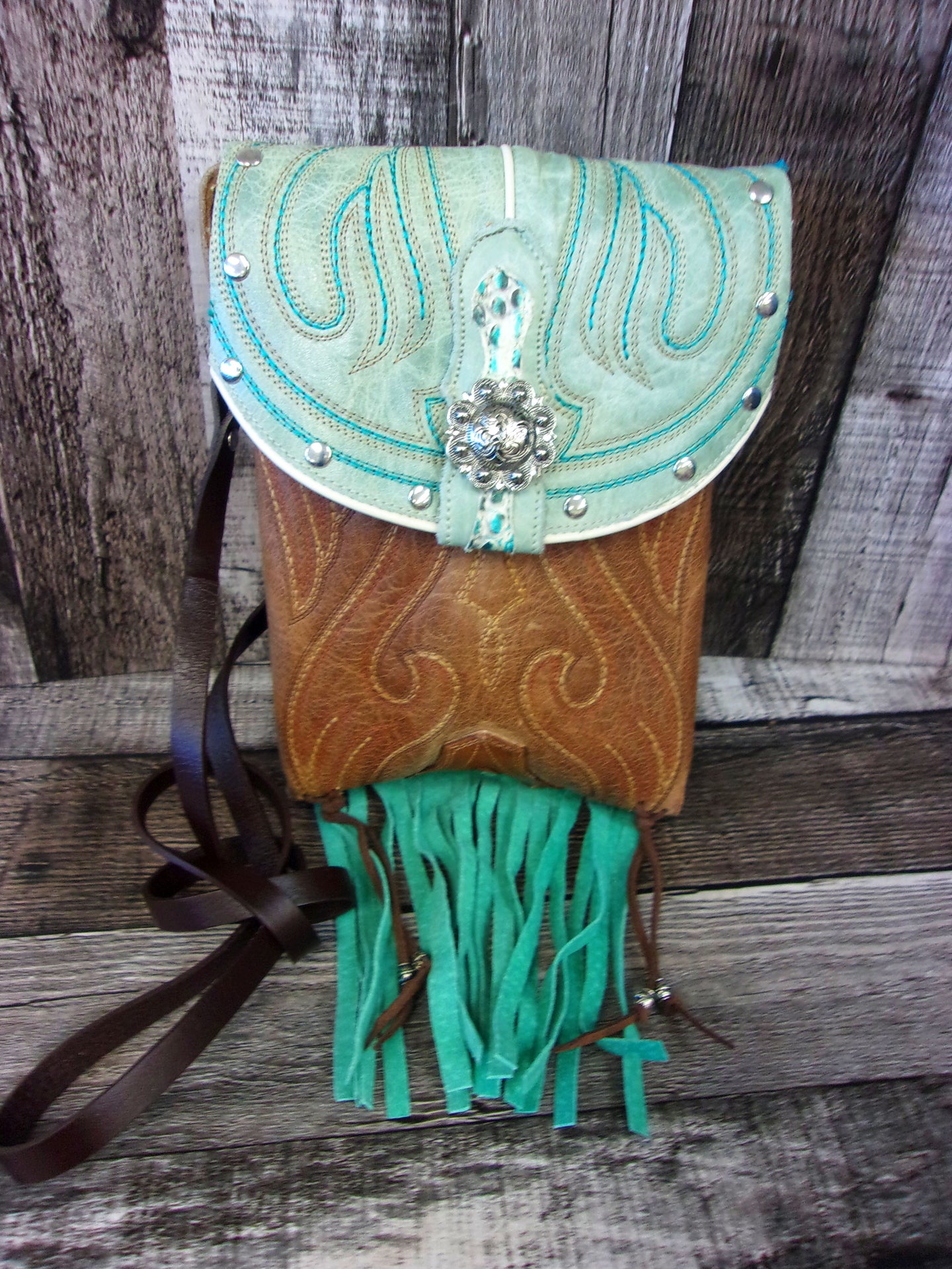 Small Cowboy Boot Purse with Fringe sm267