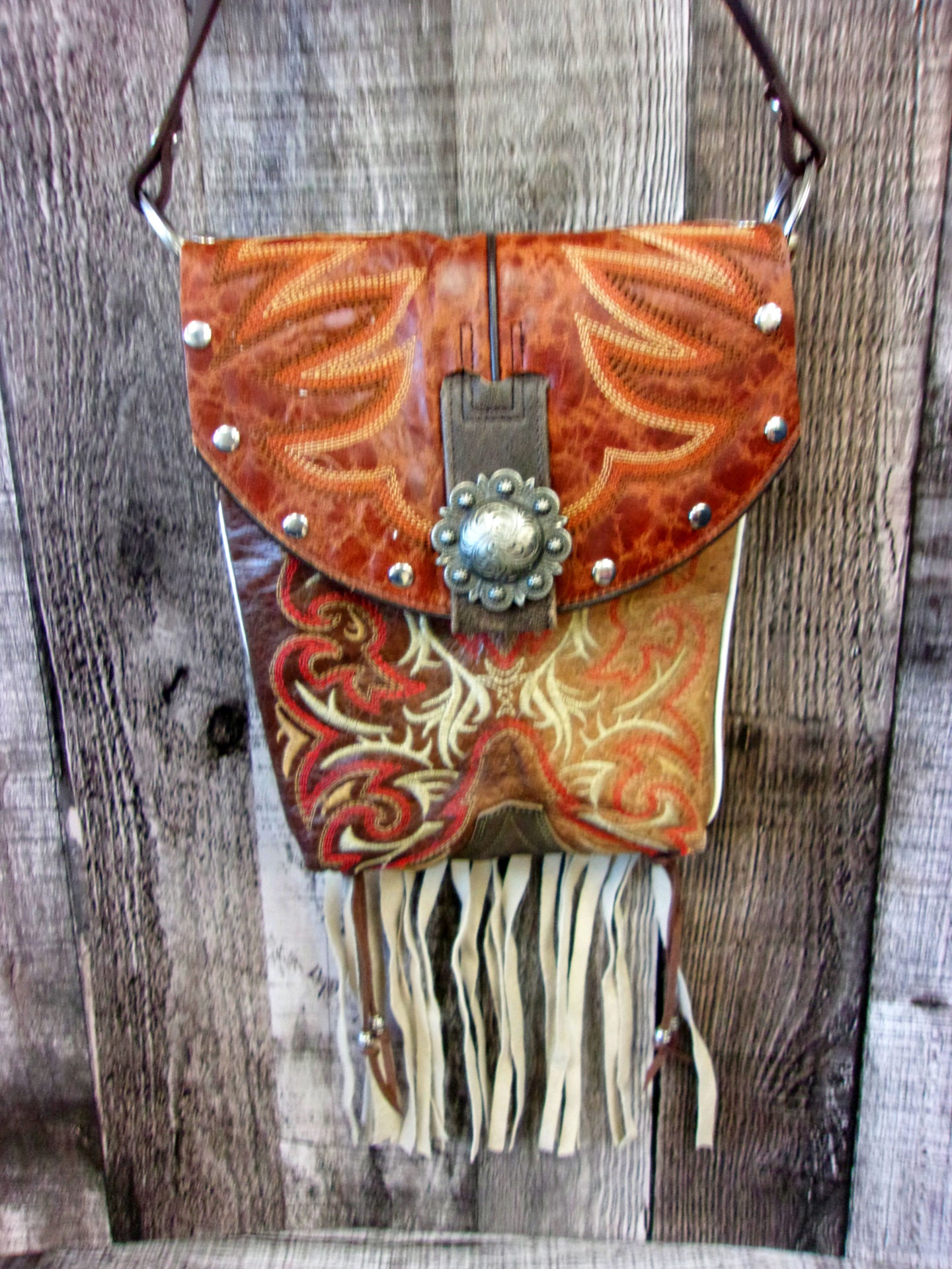 Small Cowboy Boot Purse with Fringe sm268