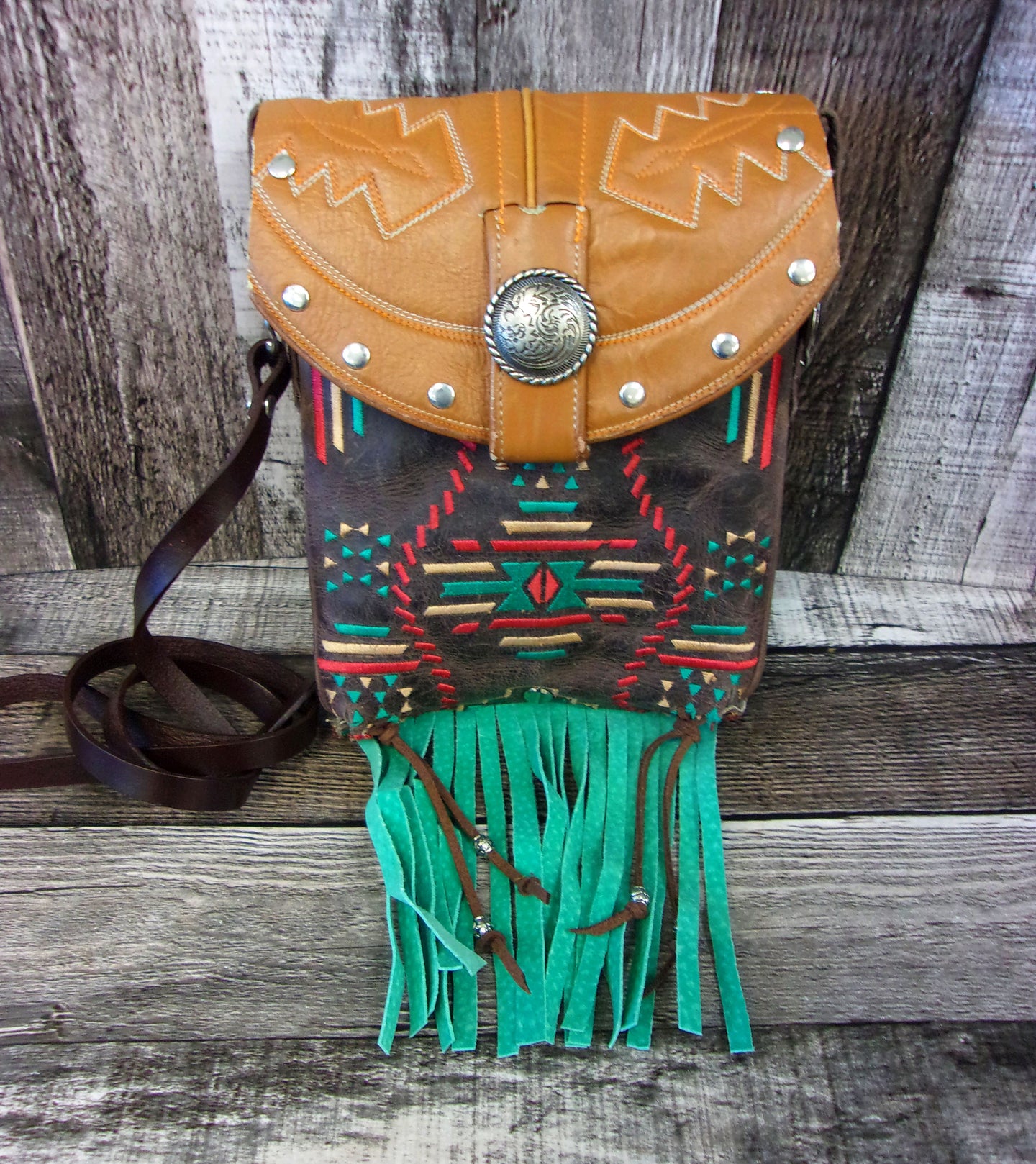 Small Cowboy Boot Purse with Fringe sm269