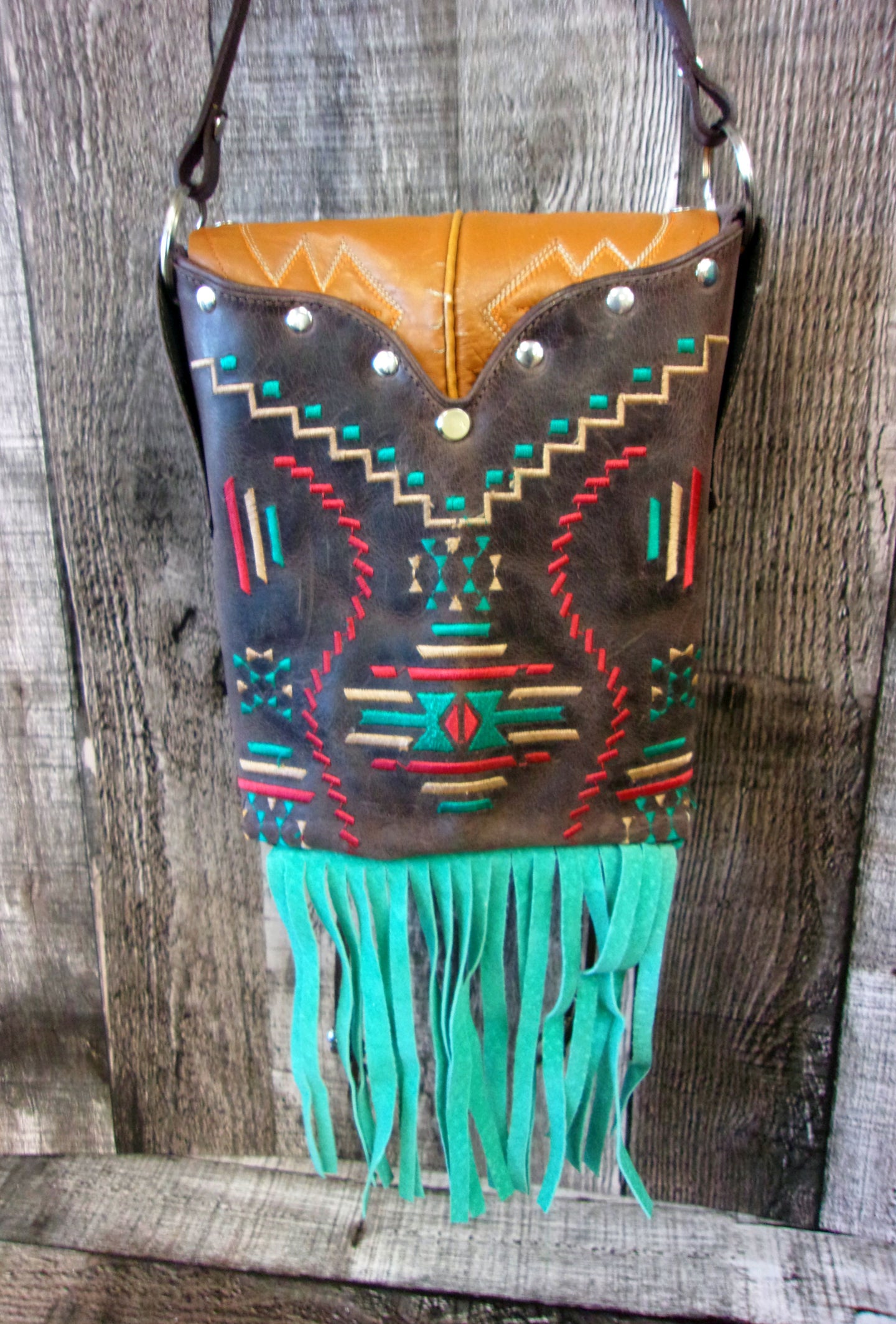 Small Cowboy Boot Purse with Fringe sm269