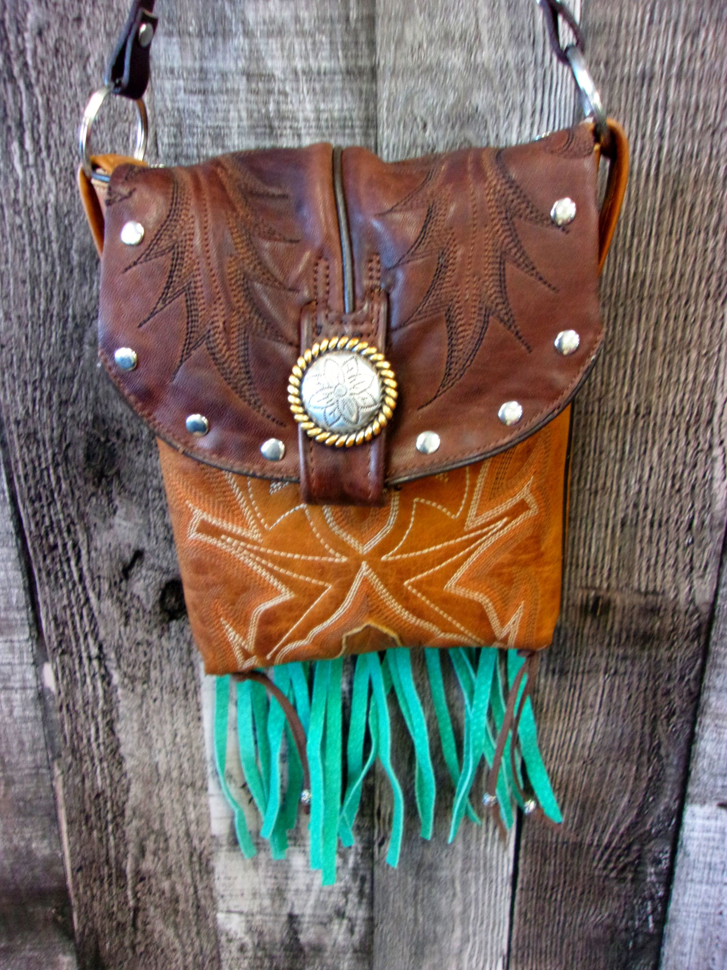 Small Cowboy Boot Purse with Fringe sm271.1