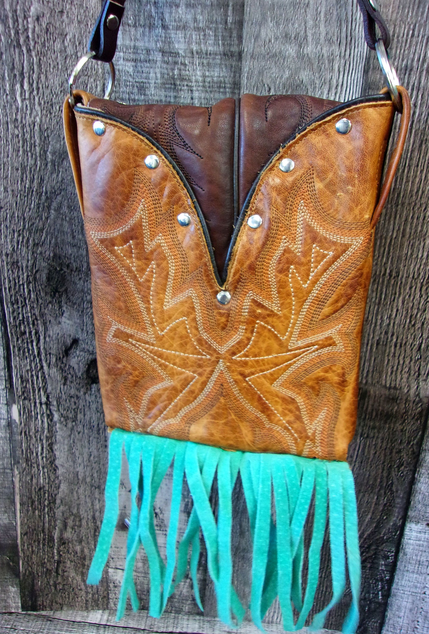 Small Cowboy Boot Purse with Fringe sm271.1