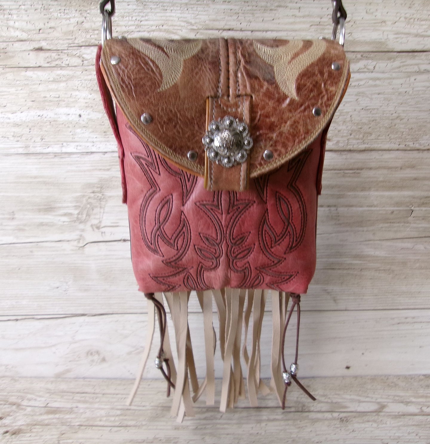 Small Cowboy Boot Purse with Fringe sm307