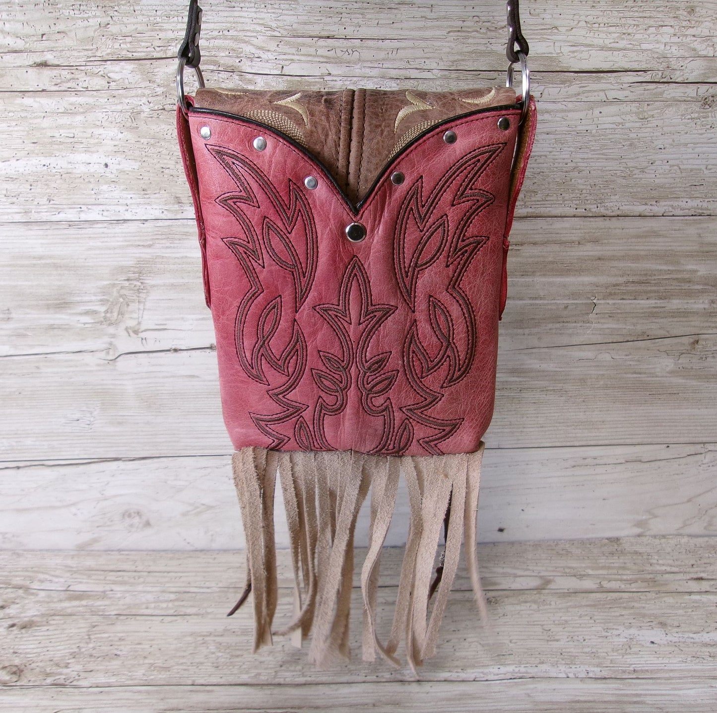 Small Cowboy Boot Purse with Fringe sm307
