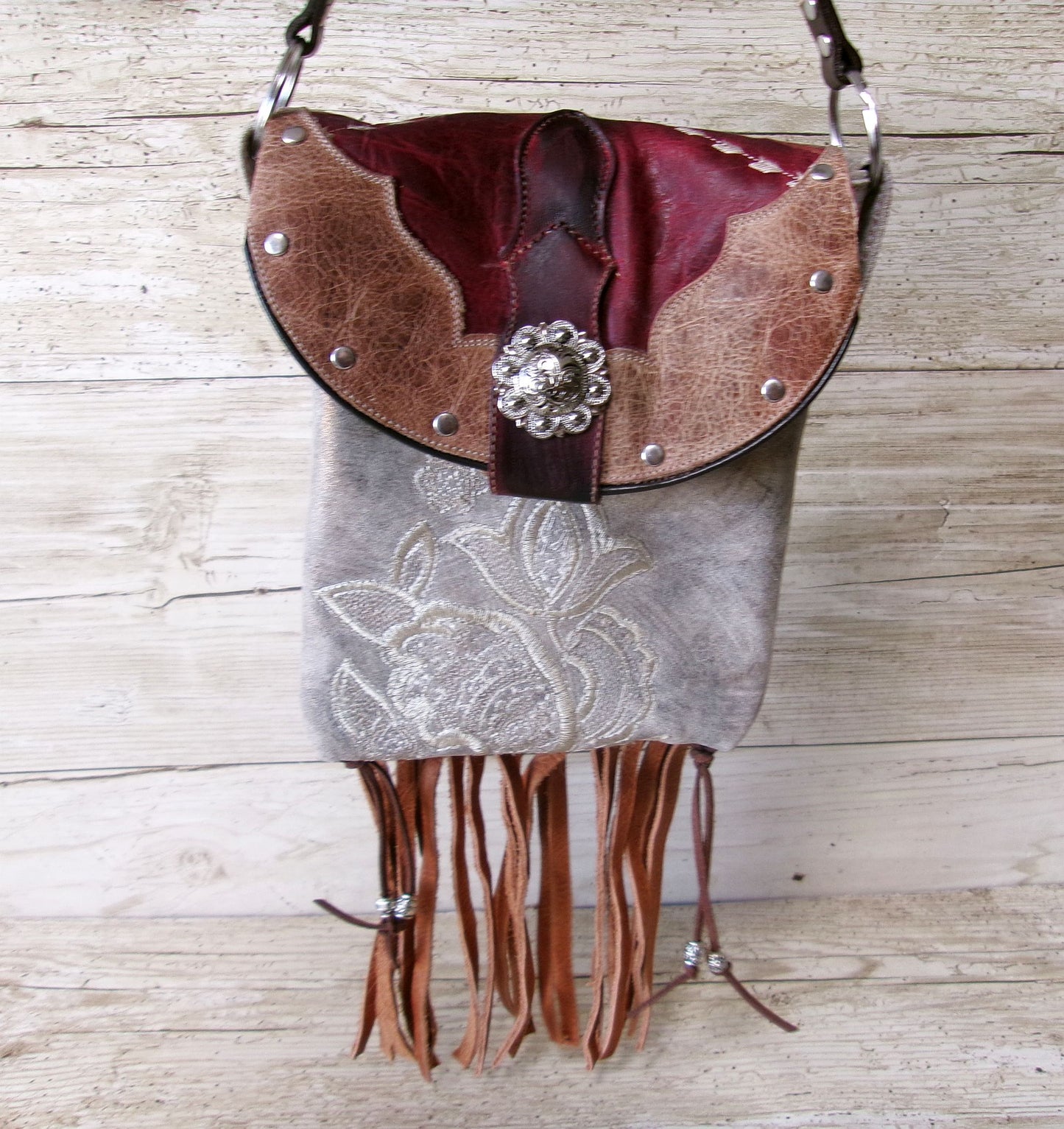 Small Cowboy Boot Purse with Fringe sm308