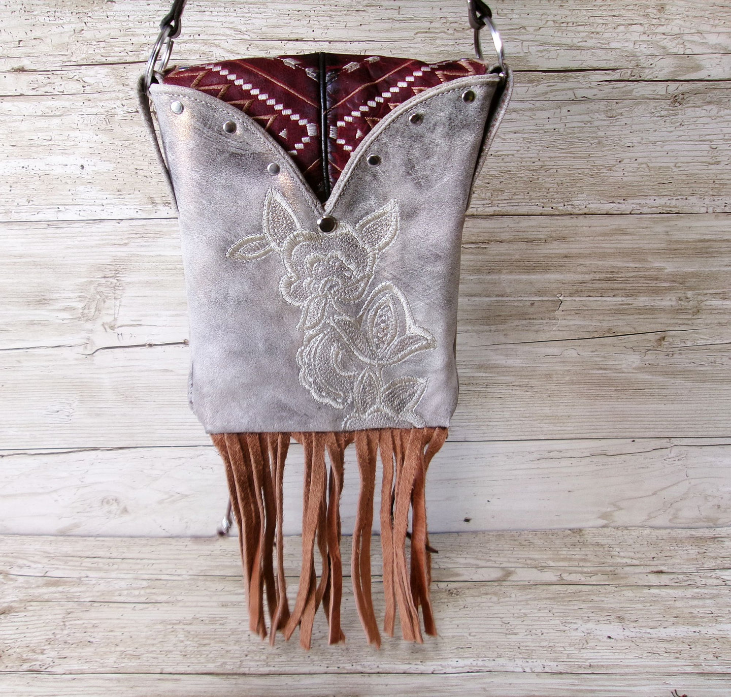 Small Cowboy Boot Purse with Fringe sm308