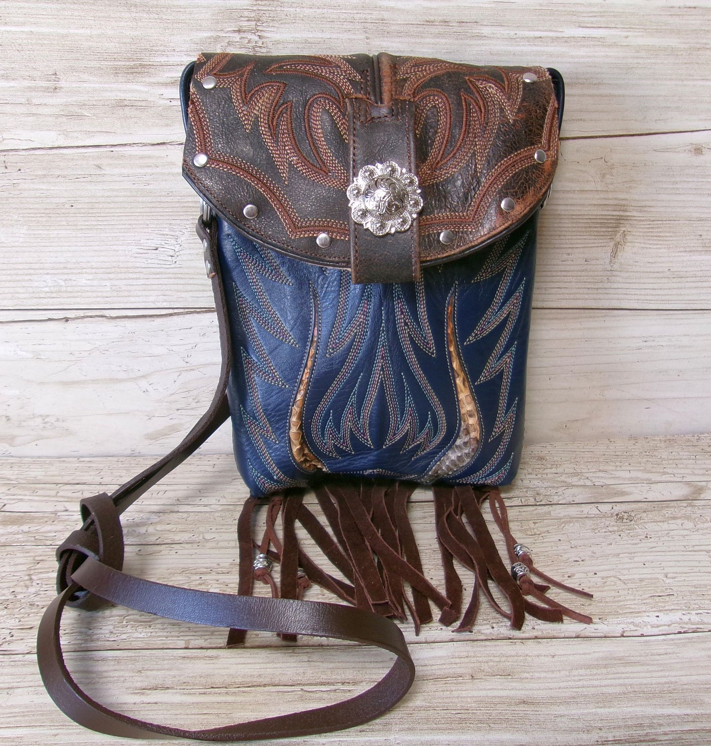 Small Cowboy Boot Purse with Fringe sm312