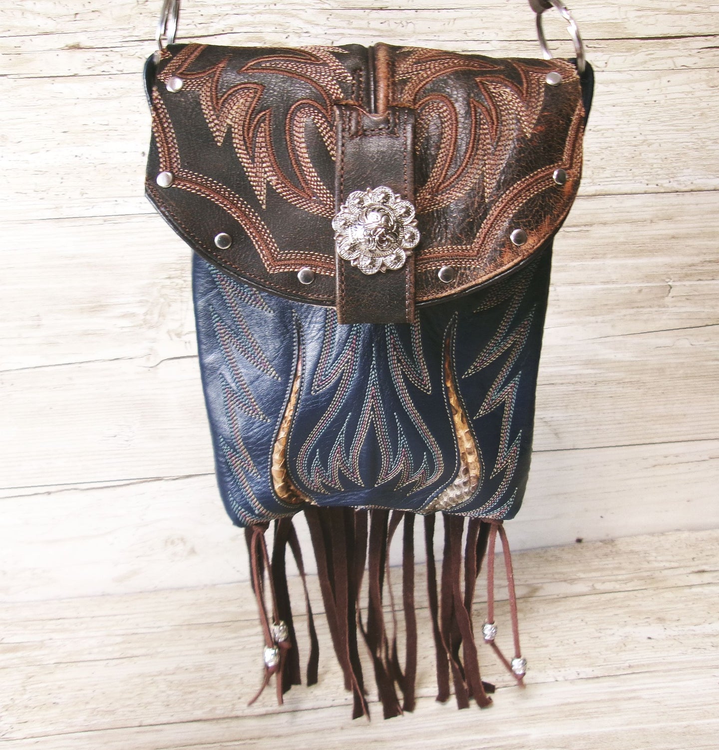 Small Cowboy Boot Purse with Fringe sm312