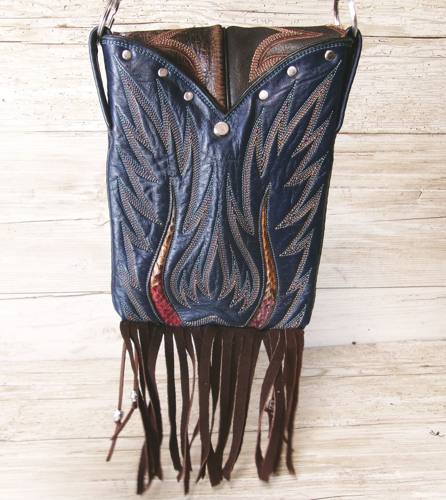 Small Cowboy Boot Purse with Fringe sm312
