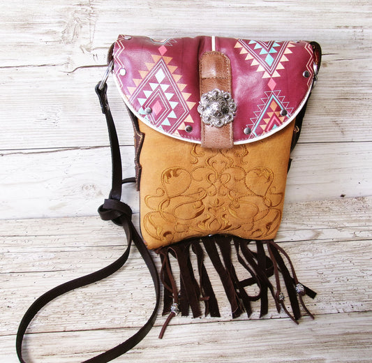 Small Cowboy Boot Purse with Fringe sm313