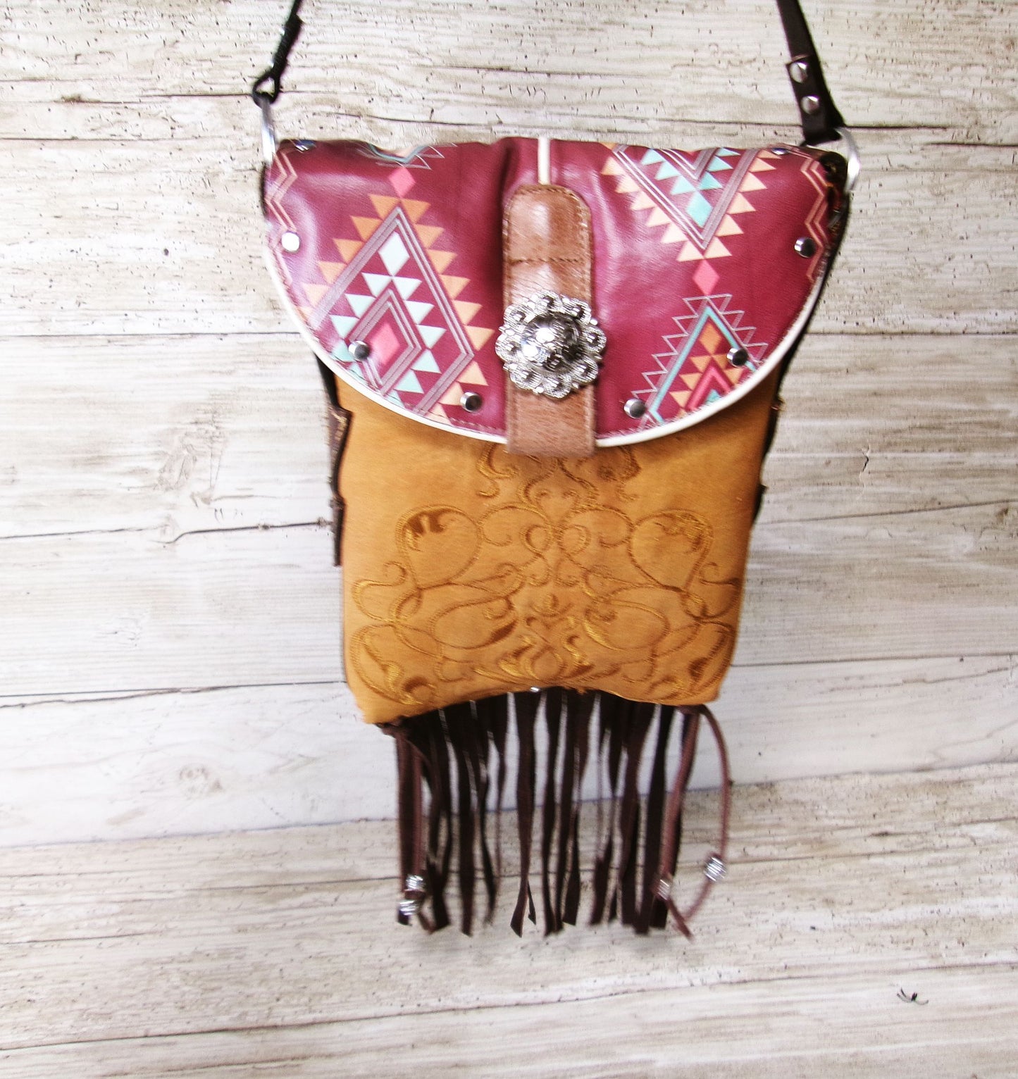 Small Cowboy Boot Purse with Fringe sm313