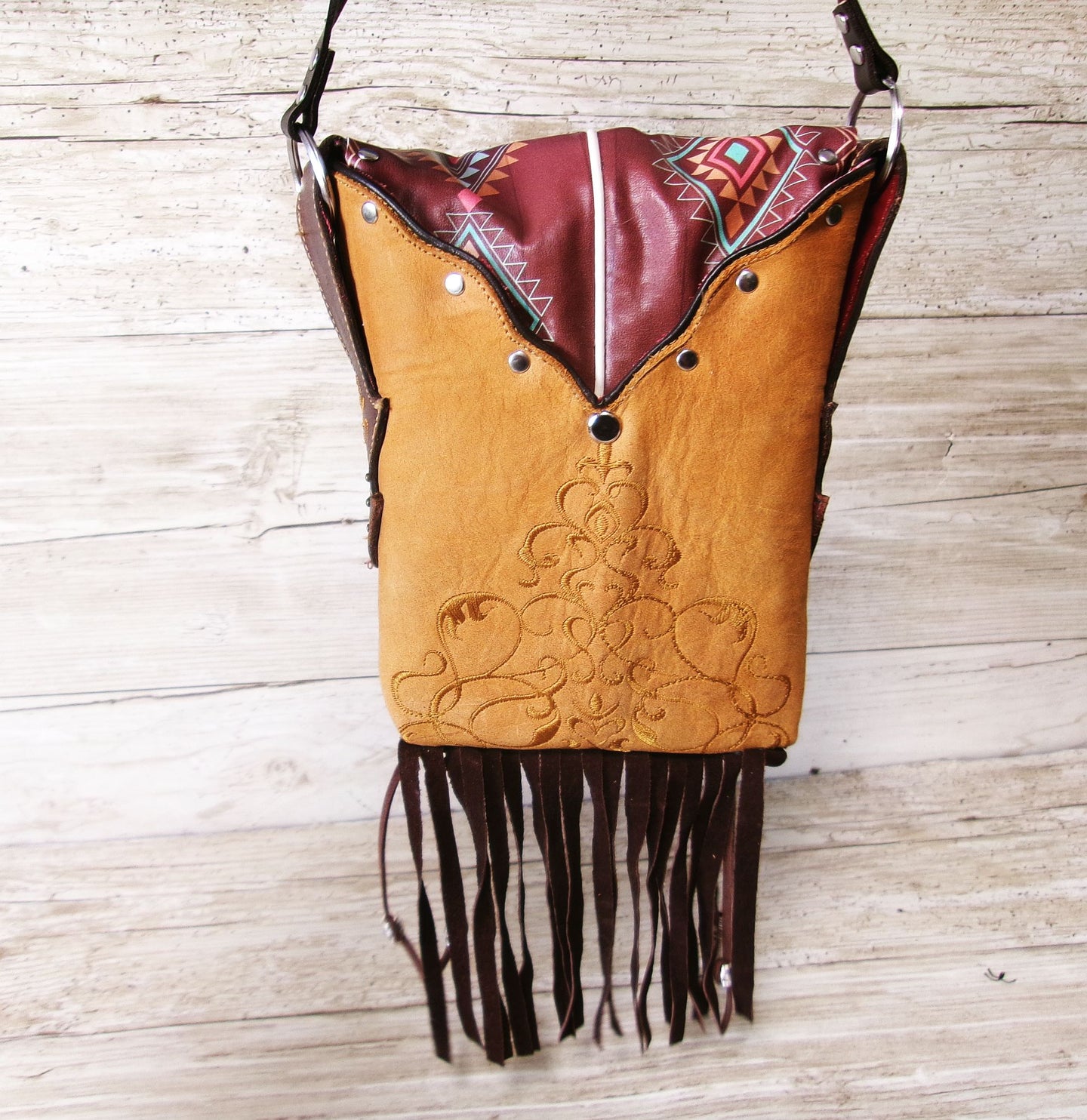 Small Cowboy Boot Purse with Fringe sm313