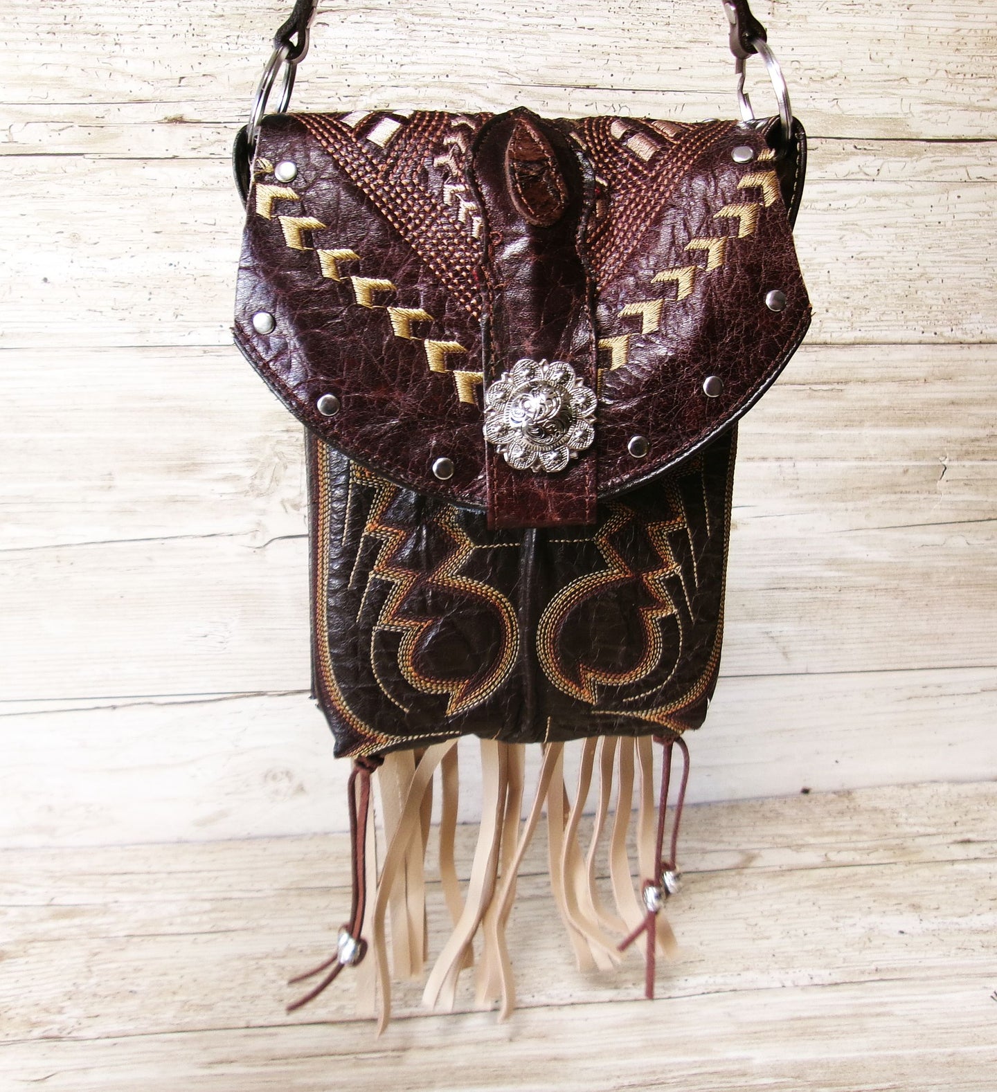 Small Cowboy Boot Purse with Fringe sm314