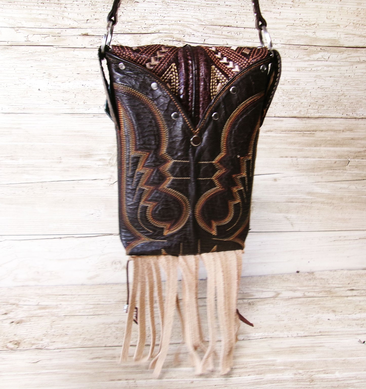 Small Cowboy Boot Purse with Fringe sm314