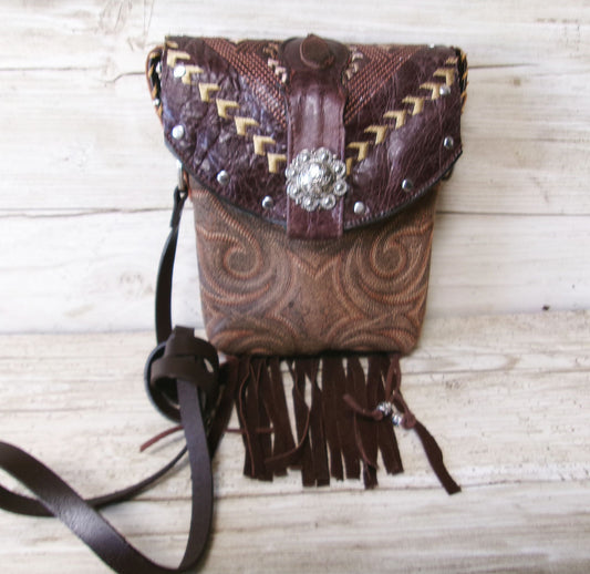 Small Cowboy Boot Purse with Fringe sm317