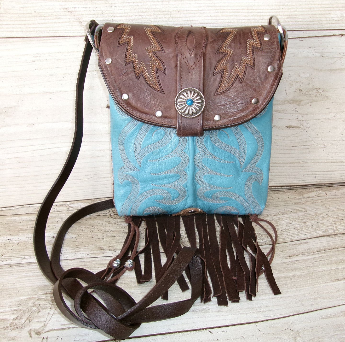 Small Cowboy Boot Purse with Fringe sm334