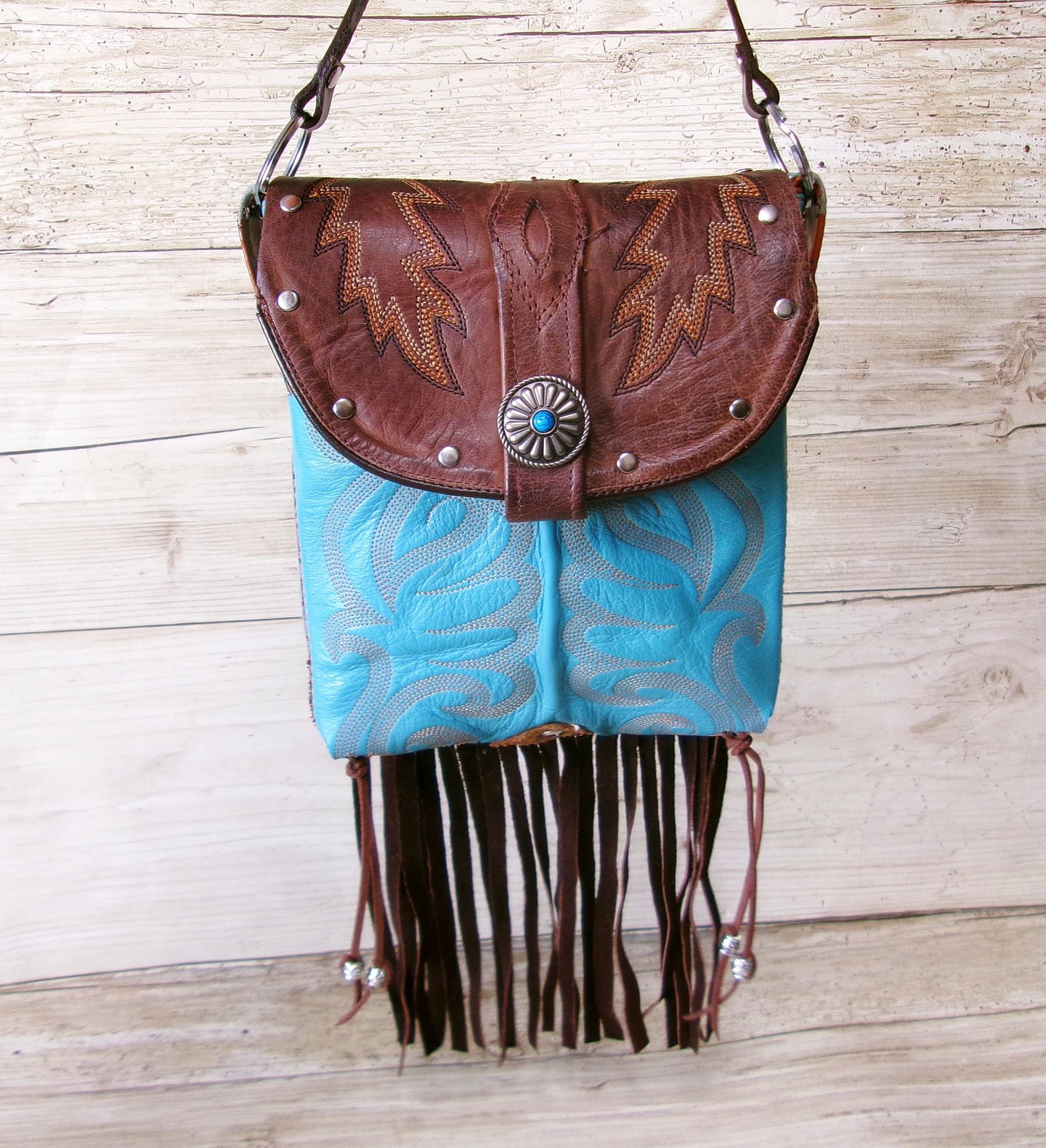 Small Cowboy Boot Purse with Fringe sm334