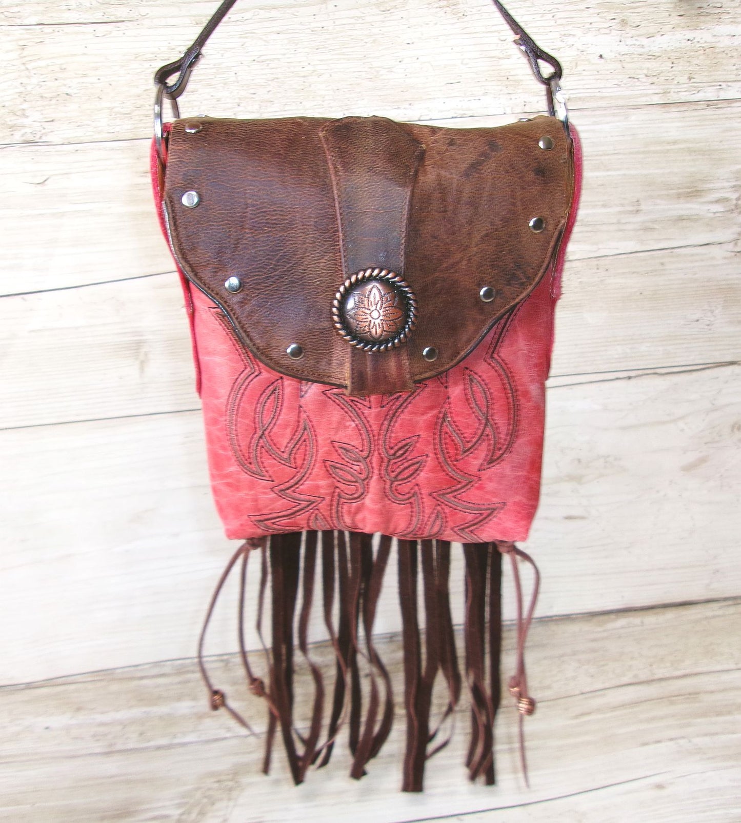 Small Cowboy Boot Purse with Fringe sm335