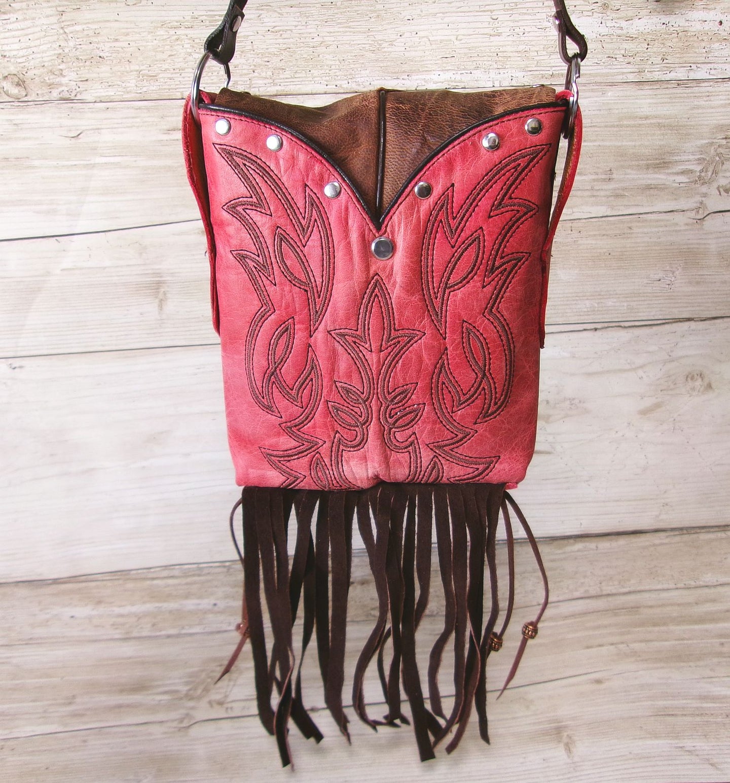 Small Cowboy Boot Purse with Fringe sm335
