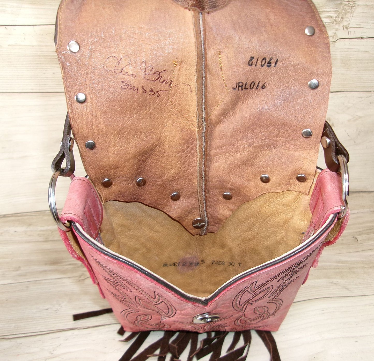 Small Cowboy Boot Purse with Fringe sm335