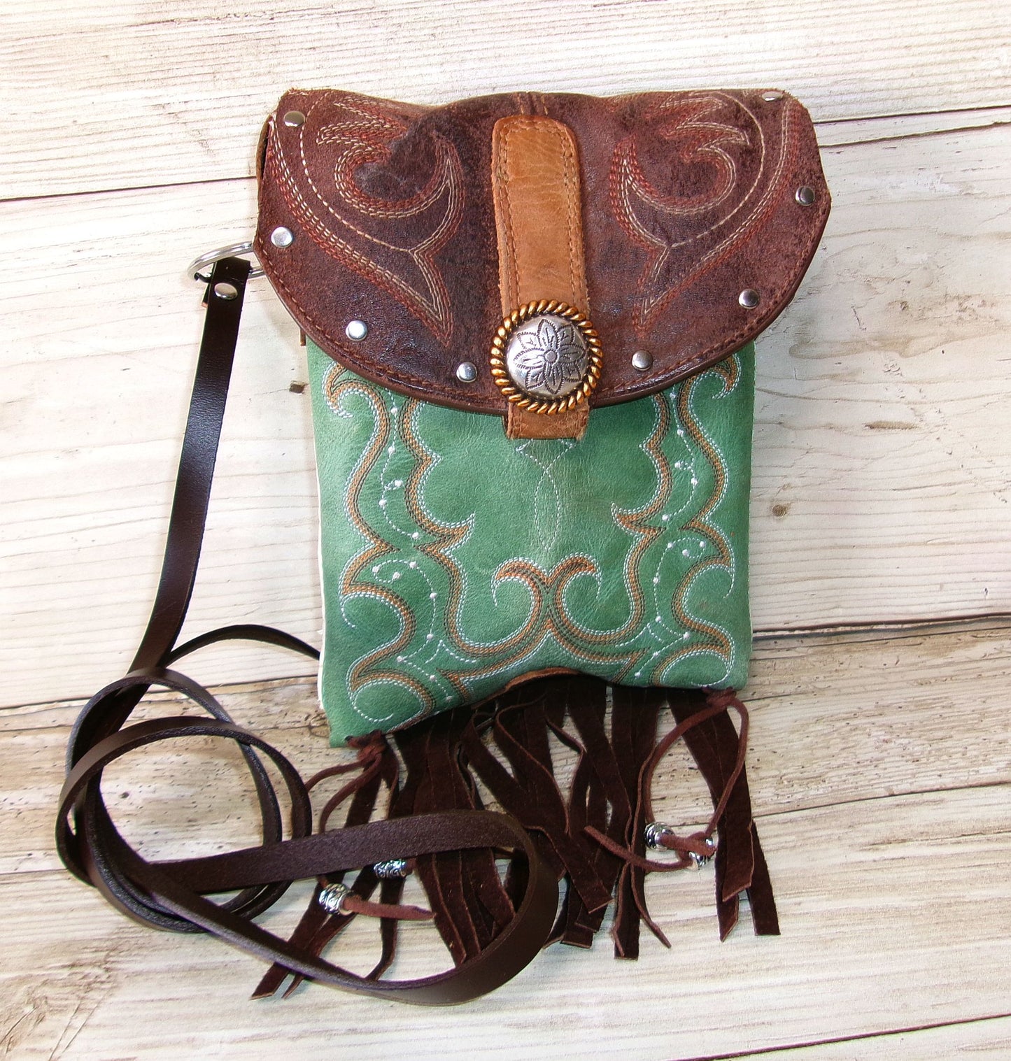 Small Cowboy Boot Purse with Fringe sm339