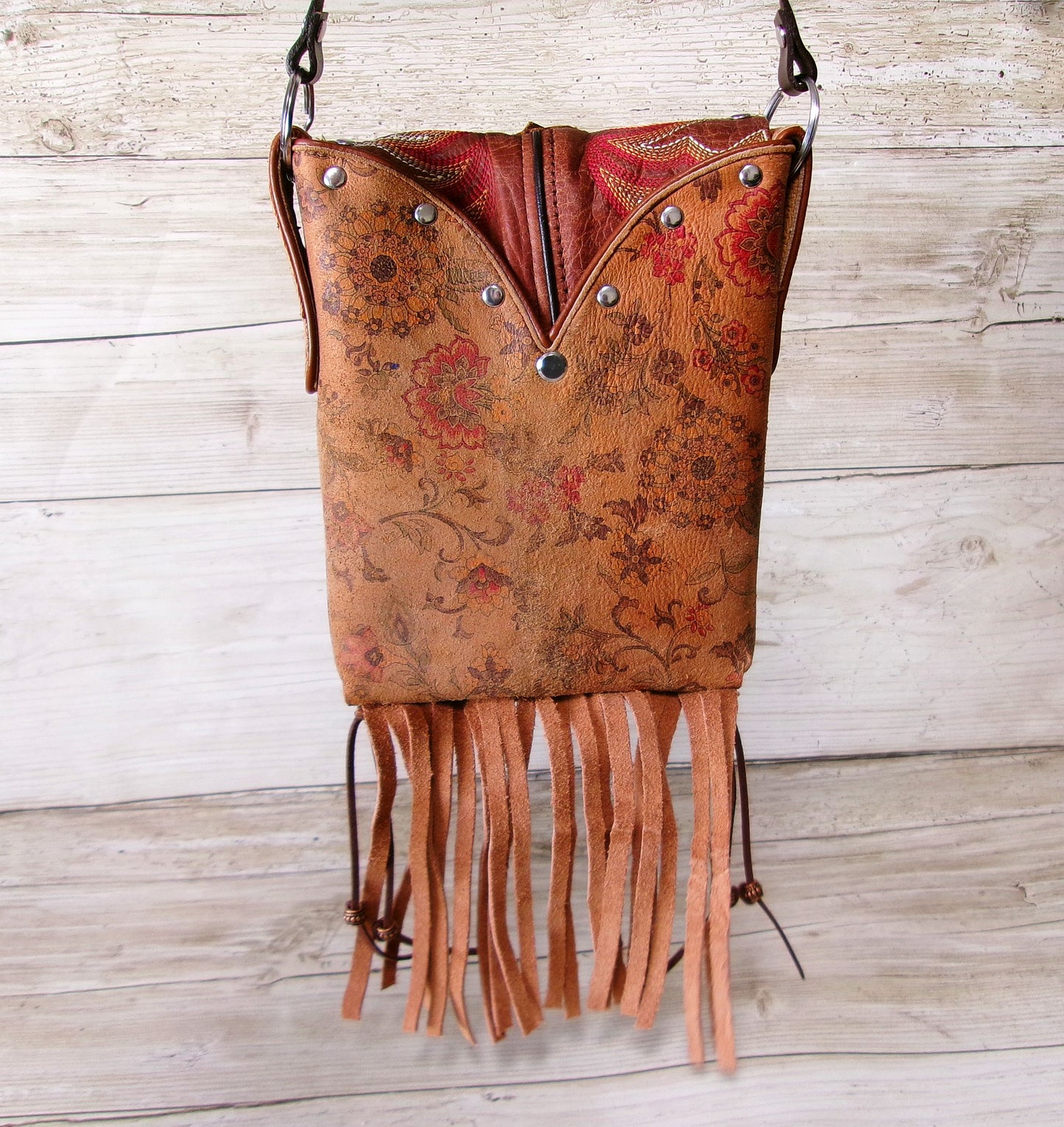 Small Cowboy Boot Purse with Fringe sm340
