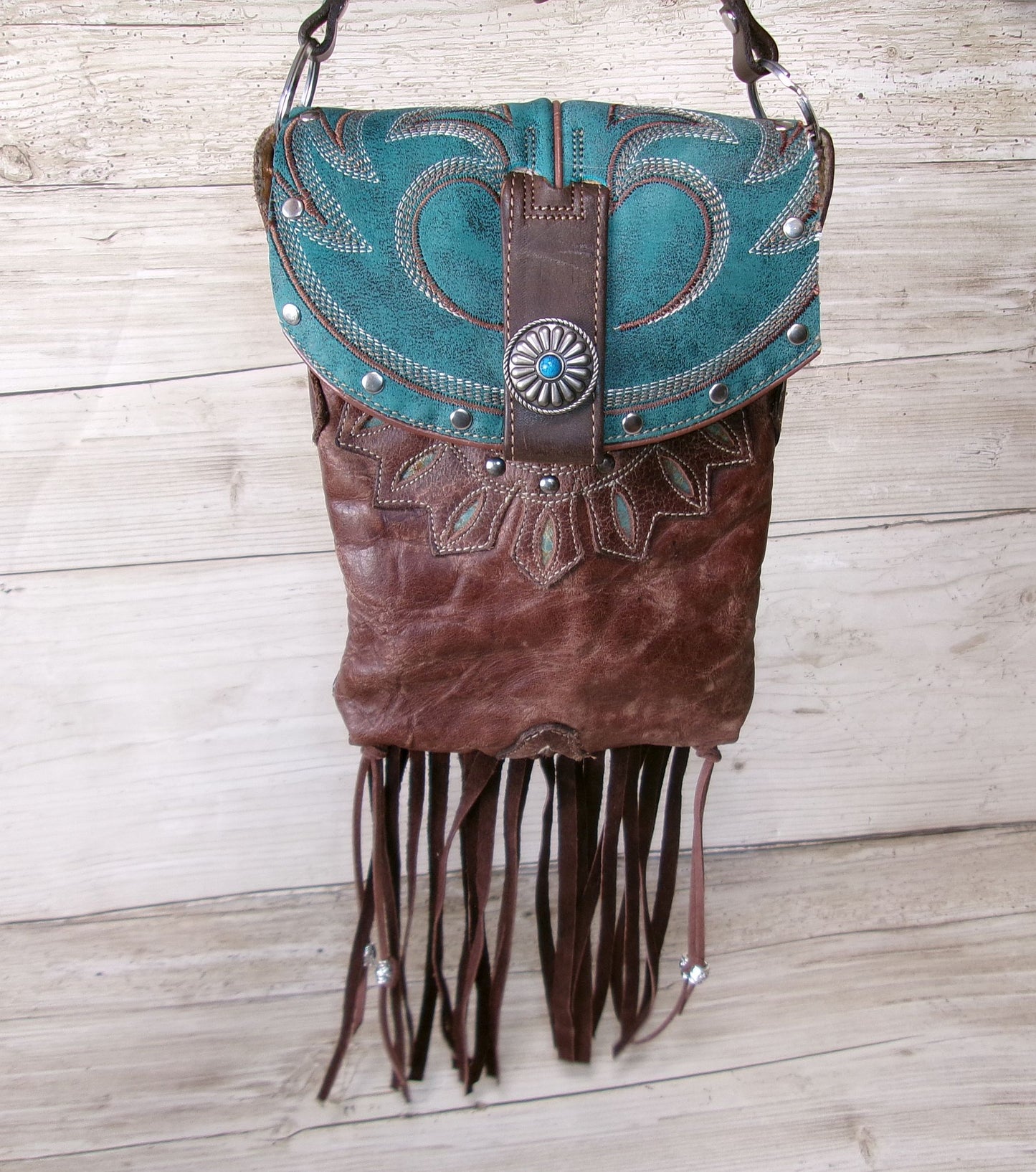 Small Cowboy Boot Purse with Fringe sm341