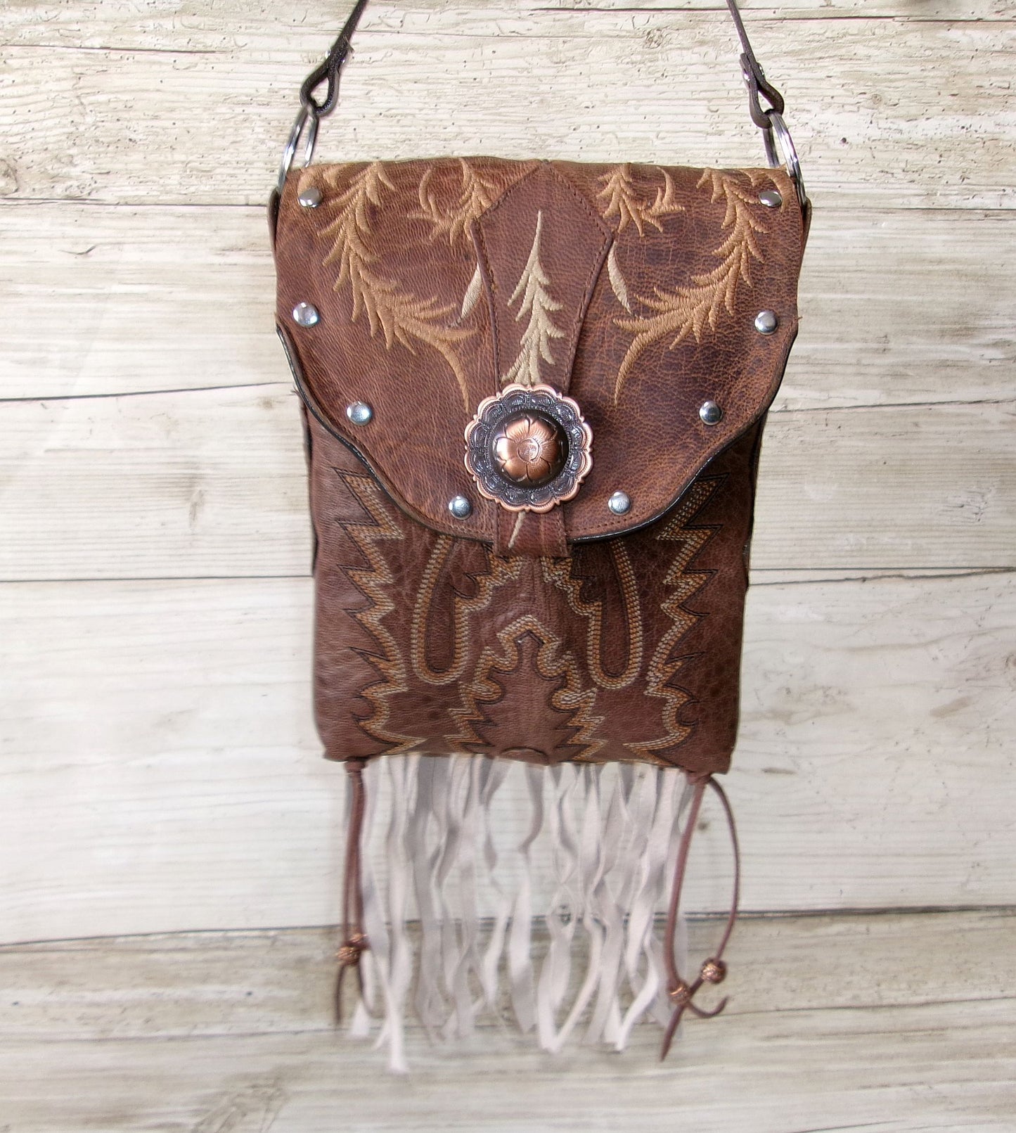 Small Cowboy Boot Purse with Fringe sm342