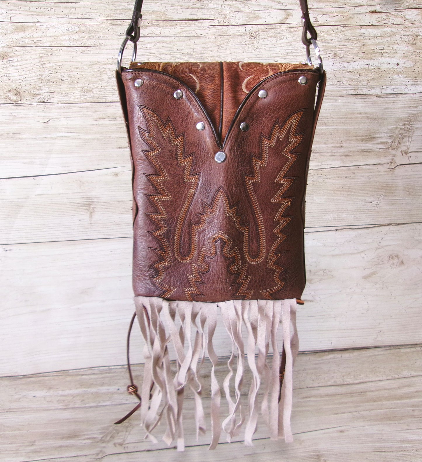 Small Cowboy Boot Purse with Fringe sm342