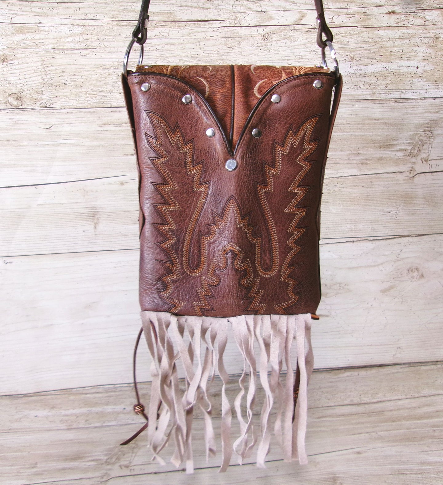 Small Cowboy Boot Purse with Fringe sm342