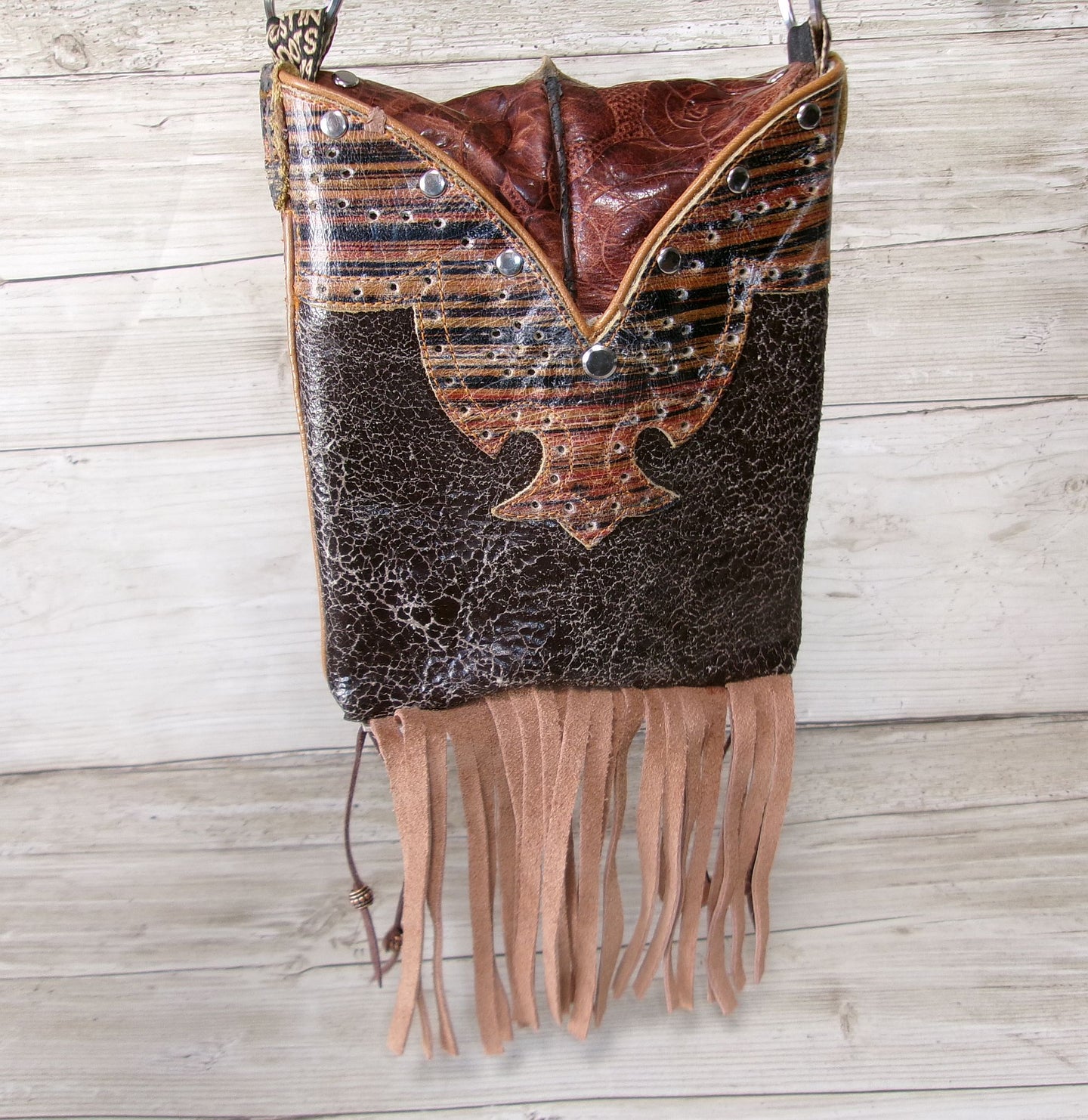 Small Cowboy Boot Purse with Fringe sm344