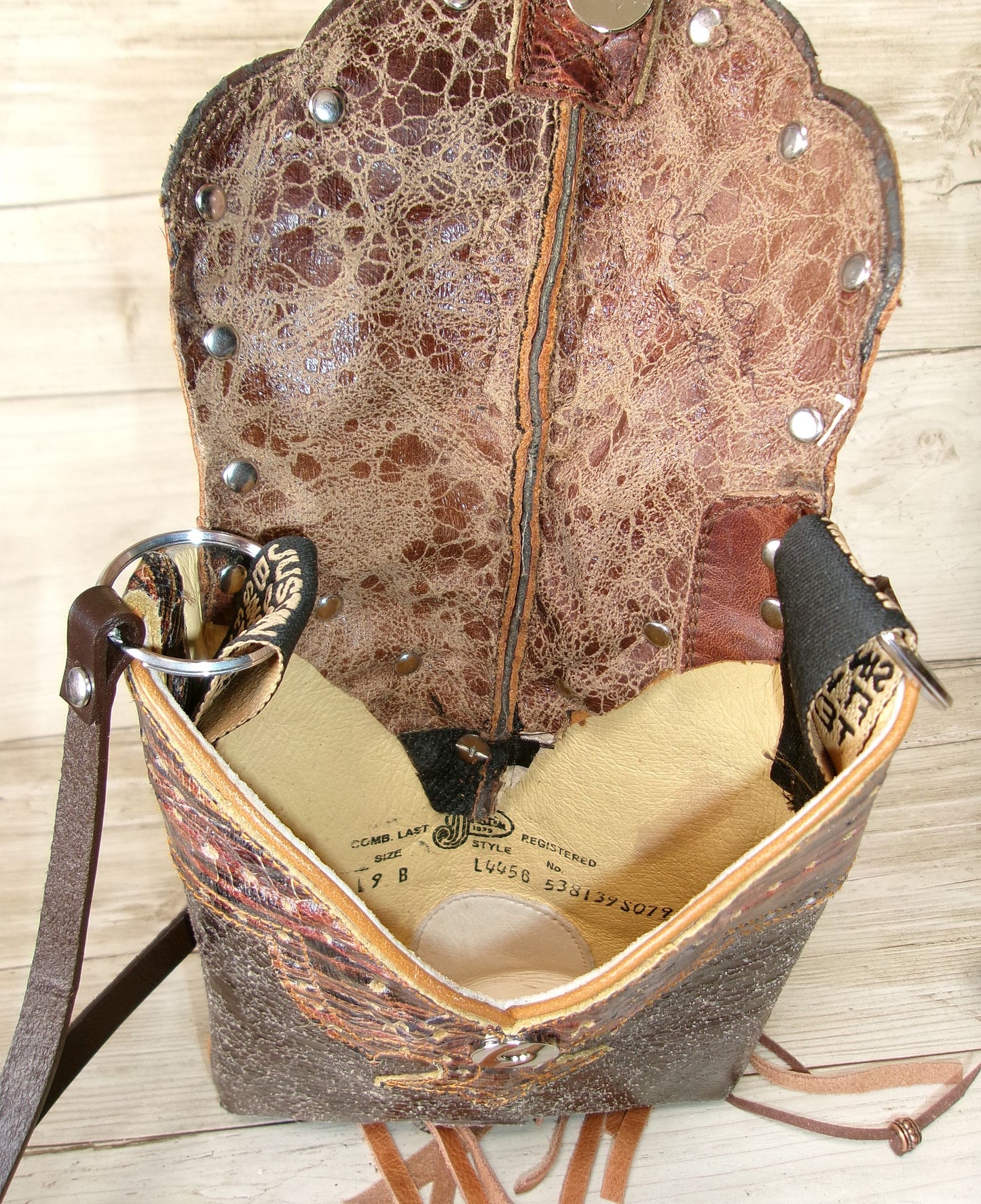 Small Cowboy Boot Purse with Fringe sm344