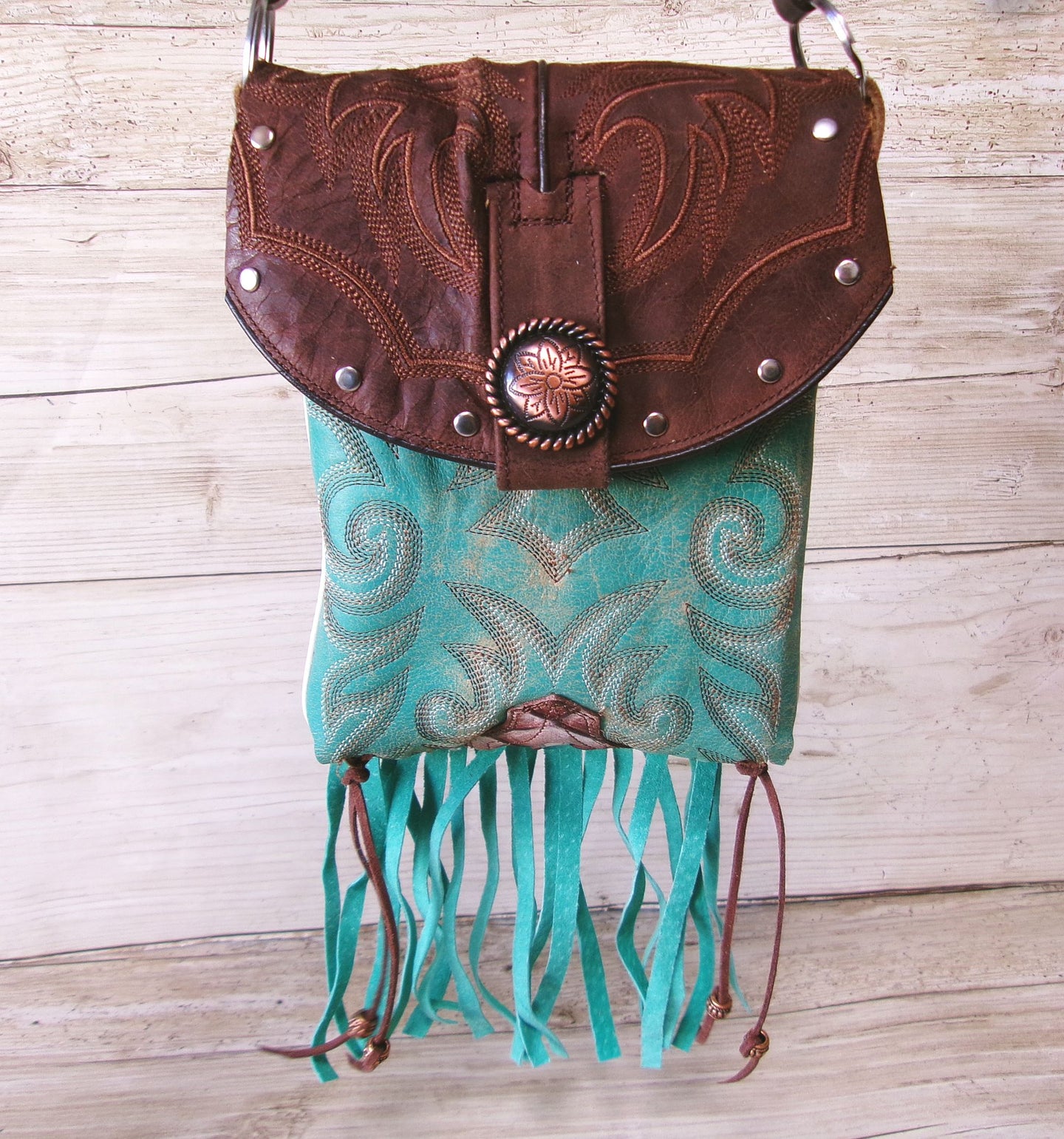 Small Cowboy Boot Purse with Fringe sm345