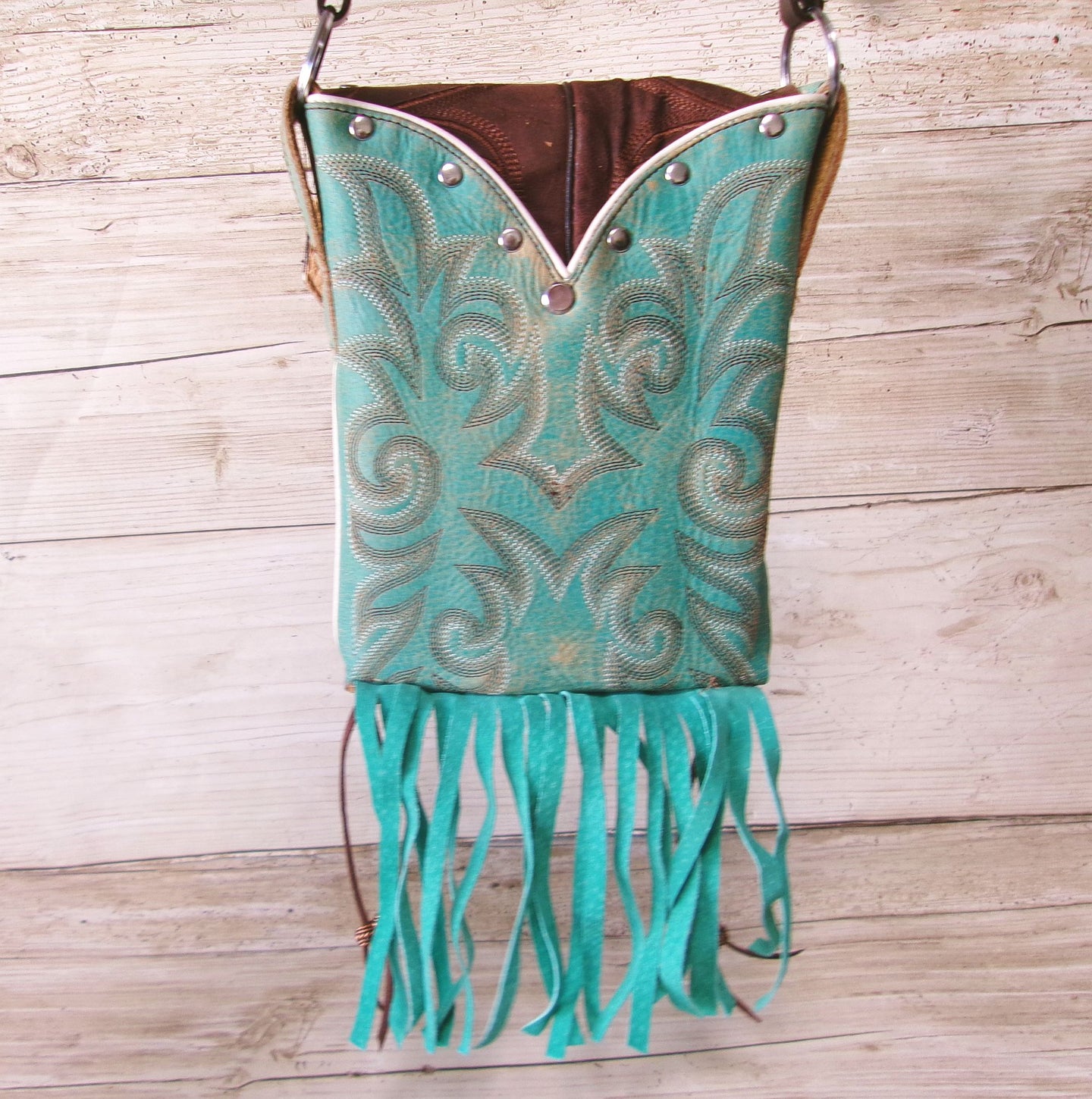 Small Cowboy Boot Purse with Fringe sm345