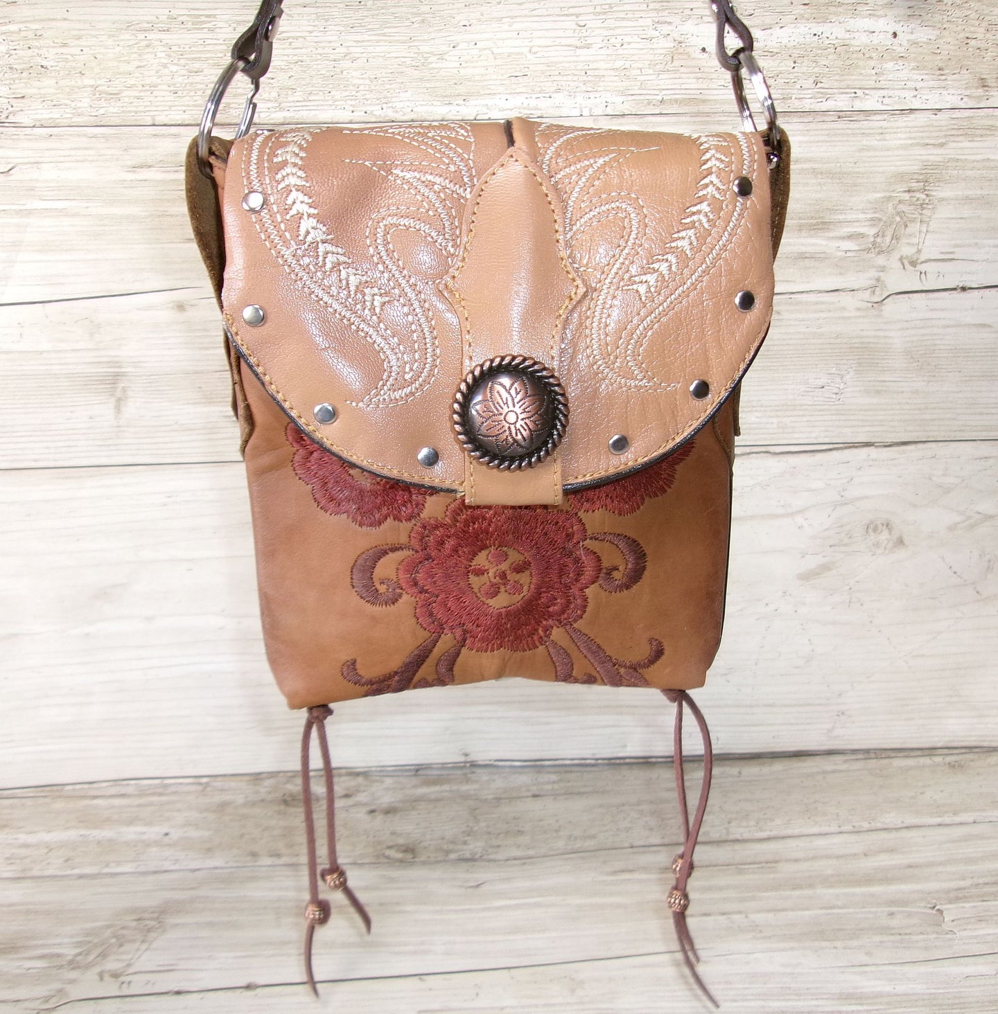 Small Cowboy Boot Purse with Fringe sm346