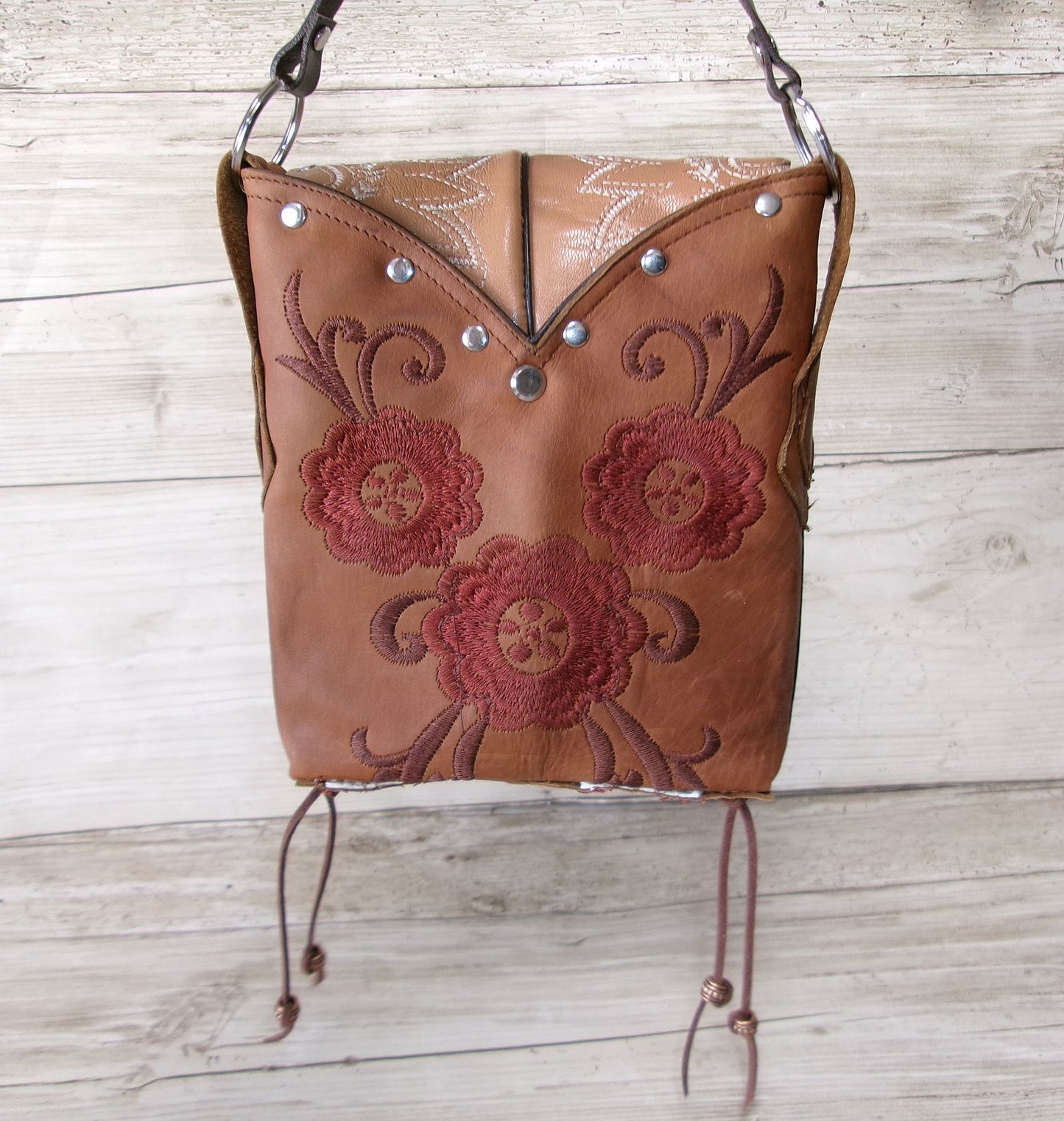 Small Cowboy Boot Purse with Fringe sm346
