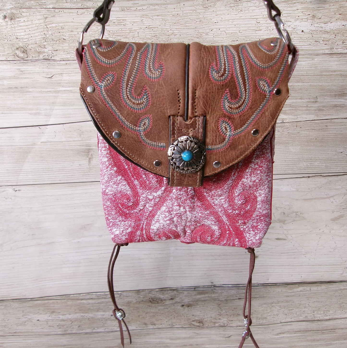 Small Cowboy Boot Purse with Fringe sm352
