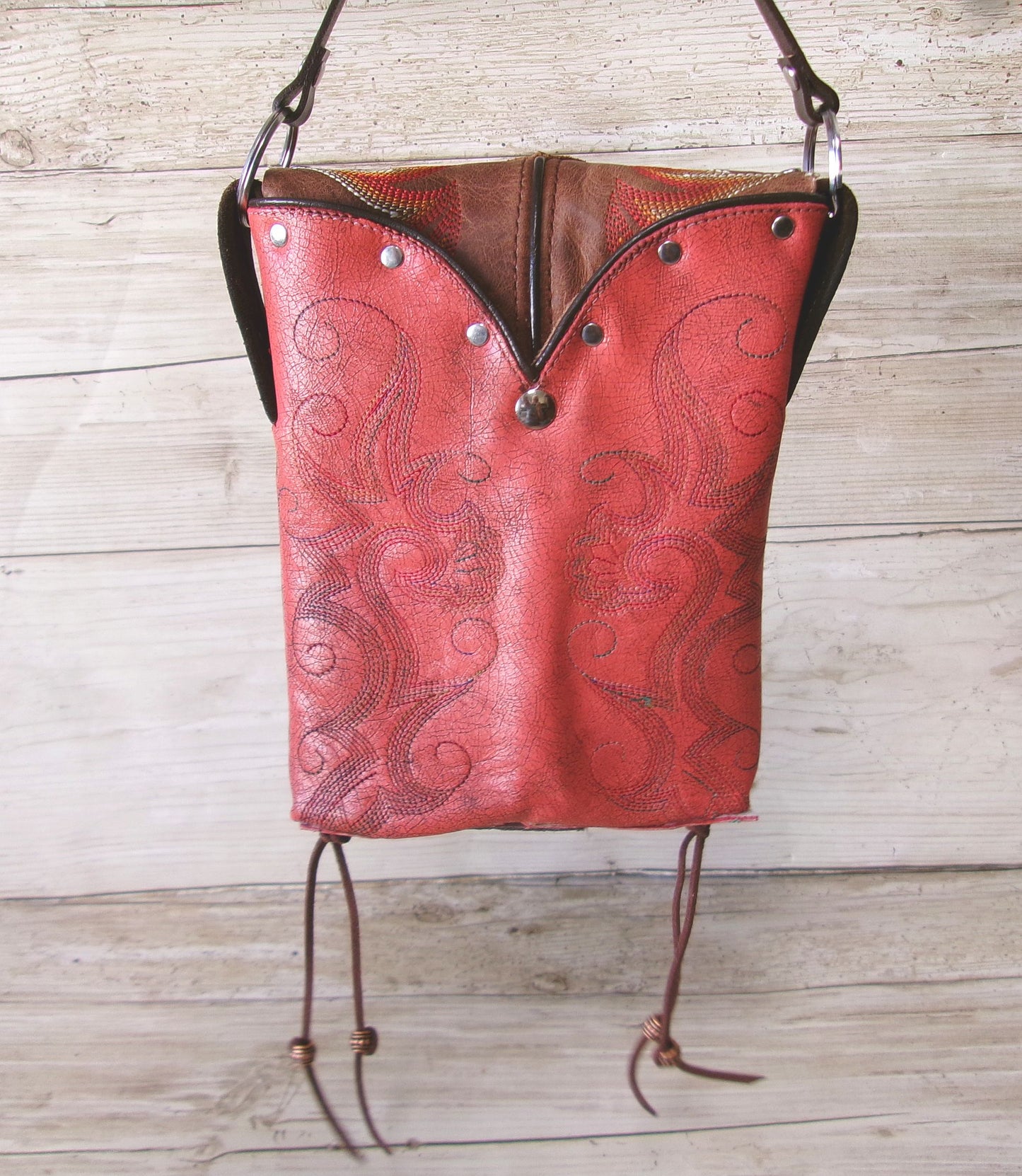Small Cowboy Boot Purse with Fringe sm353