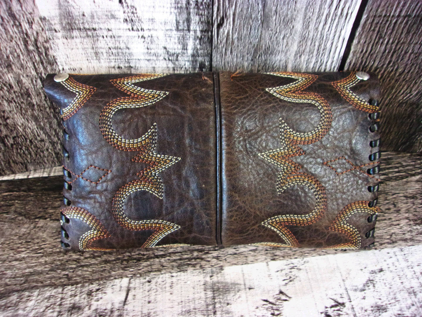 Wallet/Card Holder WC13 handcrafted from cowboy boots. Shop Handbags, Wallets & Cases at ChrisThompsonBags.com and buy the best card holder, country centerpiece, Country Chic, country style, Cowgirl Chic, cowgirl gift, cowgirl style, unique gift for her, wallet at Chris Thompson Bags.