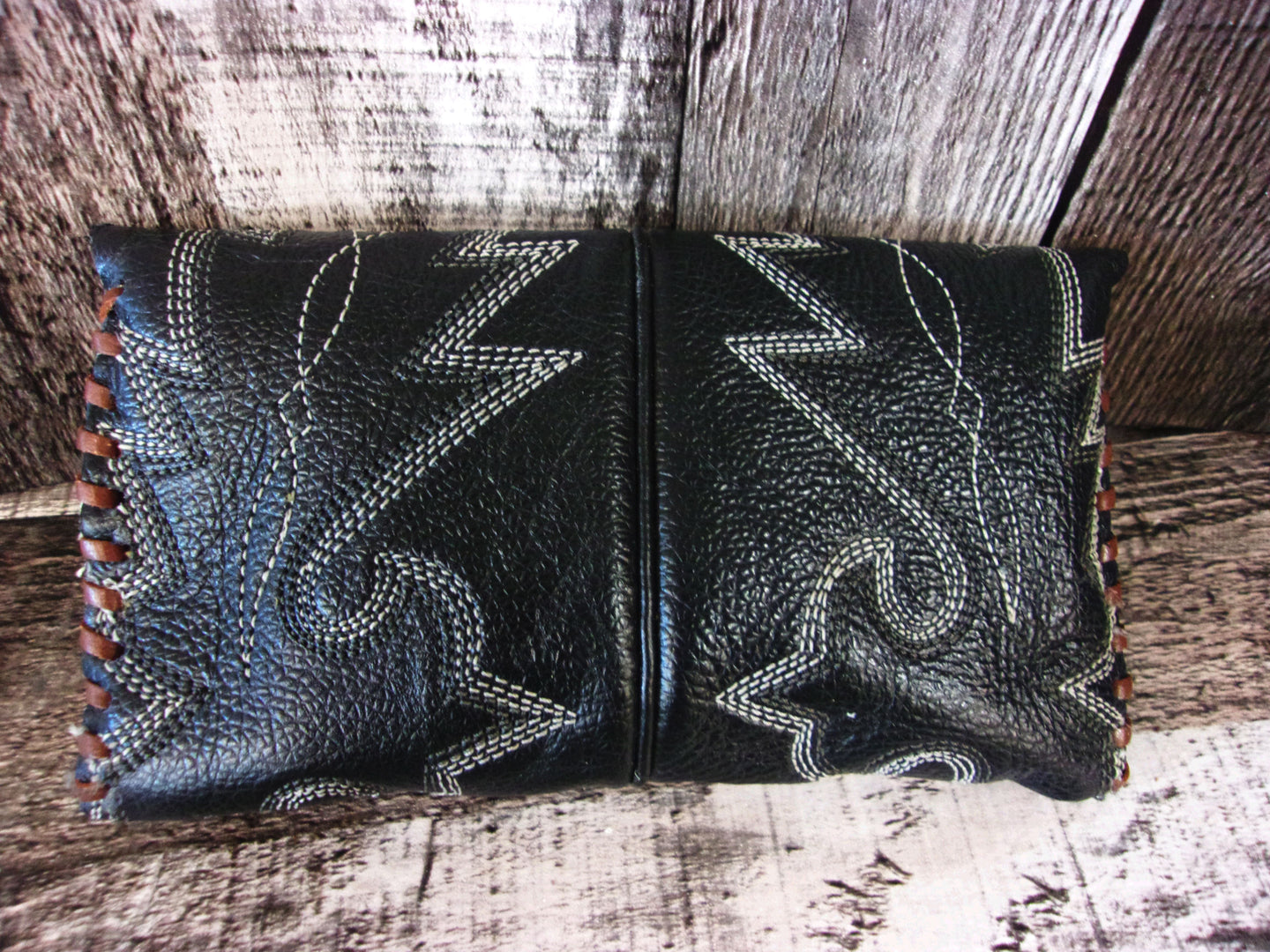 Wallet/Card Holder WC14 handcrafted from cowboy boots. Shop Handbags, Wallets & Cases at ChrisThompsonBags.com and buy the best card holder, country centerpiece, Country Chic, country style, Cowgirl Chic, cowgirl gift, cowgirl style, unique gift for her, wallet at Chris Thompson Bags.