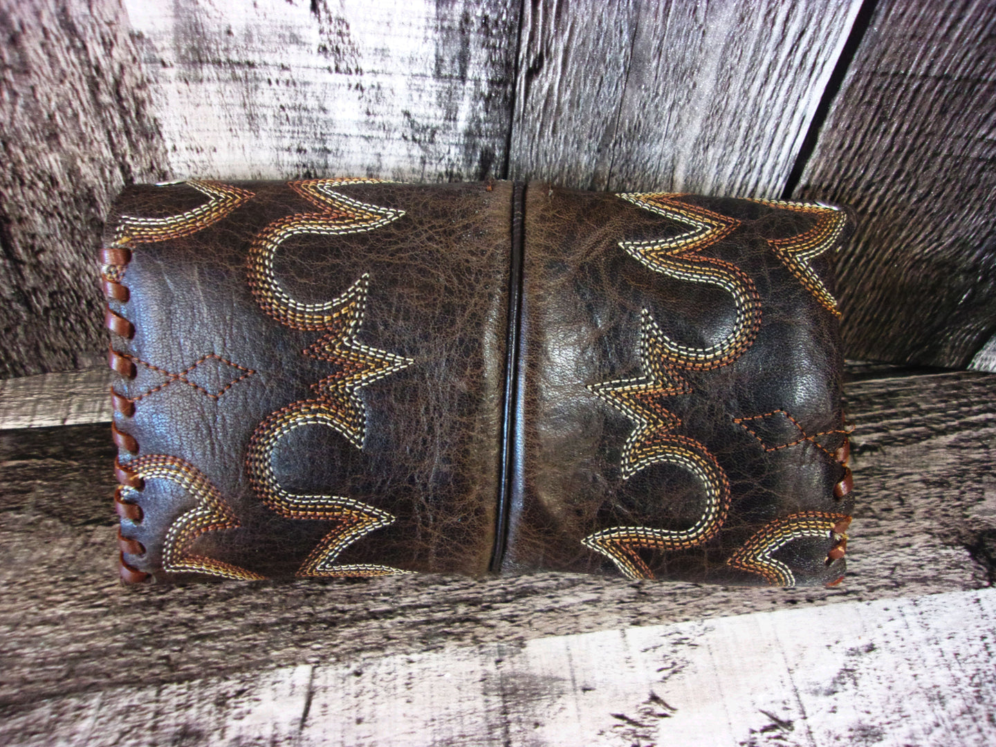 Wallet/Card Holder WC15 handcrafted from cowboy boots. Shop Handbags, Wallets & Cases at ChrisThompsonBags.com and buy the best card holder, country centerpiece, Country Chic, country style, Cowgirl Chic, cowgirl gift, cowgirl style, unique gift for her, wallet at Chris Thompson Bags.