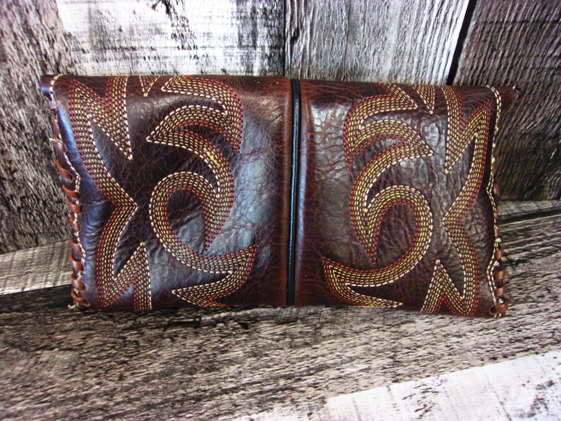 Wallet/Card Holder WC16 handcrafted from cowboy boots. Shop Handbags, Wallets & Cases at and buy the best card holder, country centerpiece, Country Chic, country style, Cowgirl Chic, cowgirl gift, cowgirl style, unique gift for her, wallet at Chris Thompson Bags.