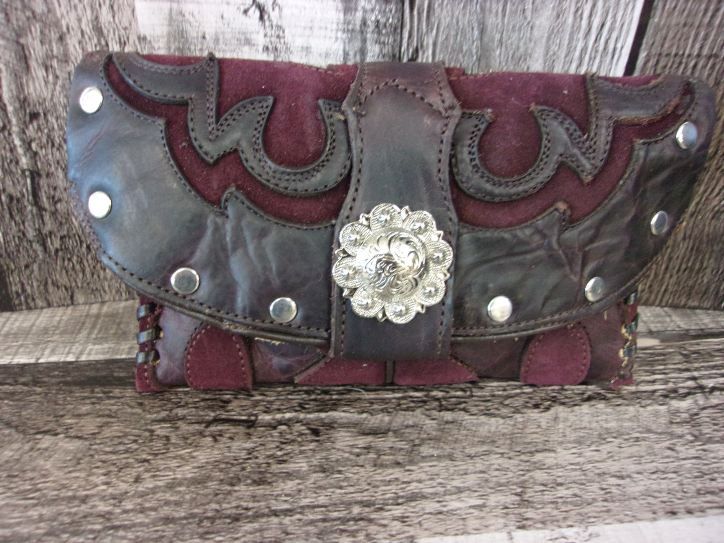 Wallet/Card Holder WC17 handcrafted from cowboy boots. Shop Handbags, Wallets & Cases at ChrisThompsonBags.com and buy the best card holder, country centerpiece, Country Chic, country style, Cowgirl Chic, cowgirl gift, cowgirl style, unique gift for her, wallet at Chris Thompson Bags.