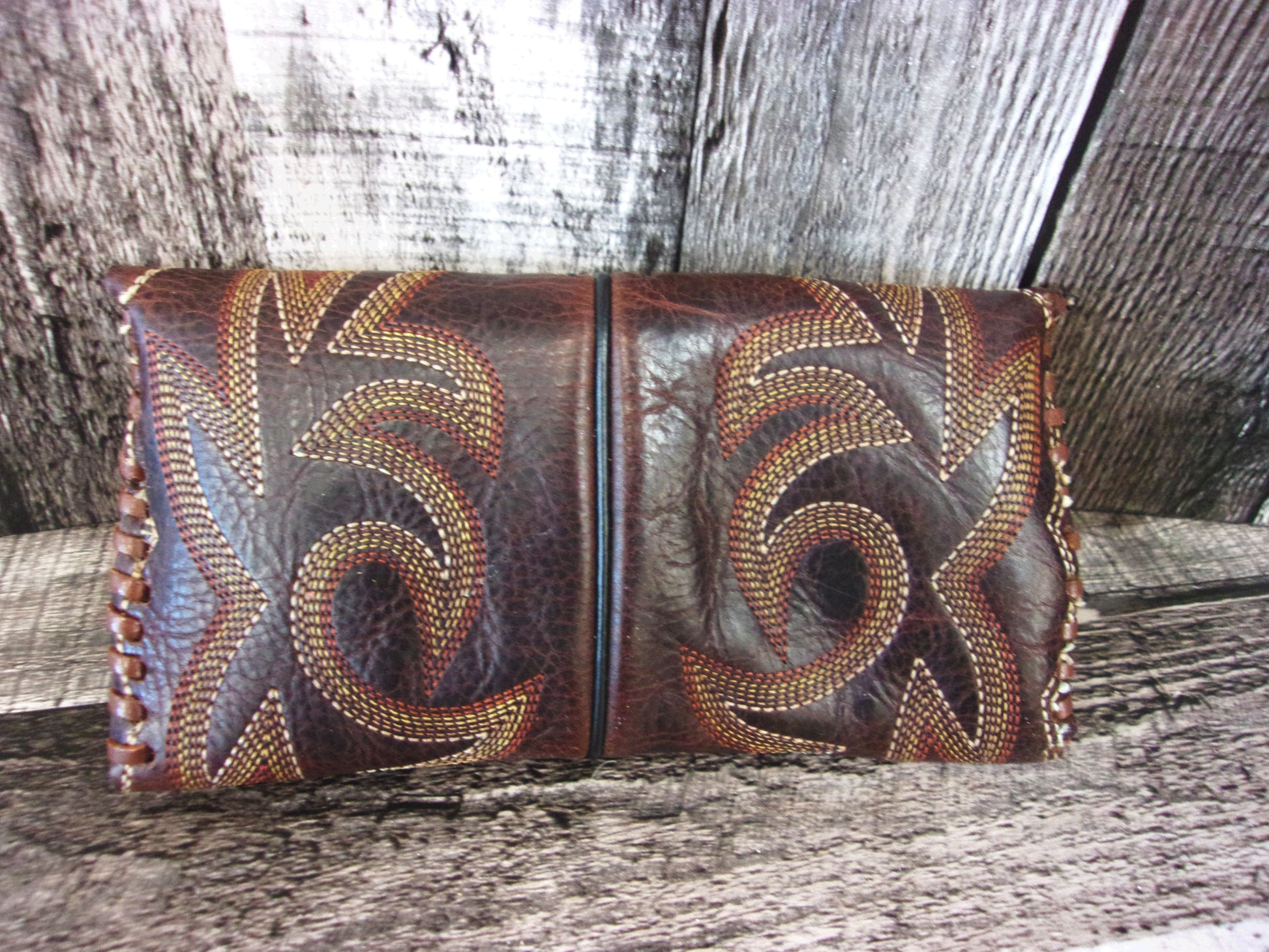 Wallet/Card Holder WC19 handcrafted from cowboy boots. Shop Handbags, Wallets & Cases at and buy the best card holder, country centerpiece, Country Chic, country style, Cowgirl Chic, cowgirl gift, cowgirl style, unique gift for her, wallet at Chris Thompson Bags.