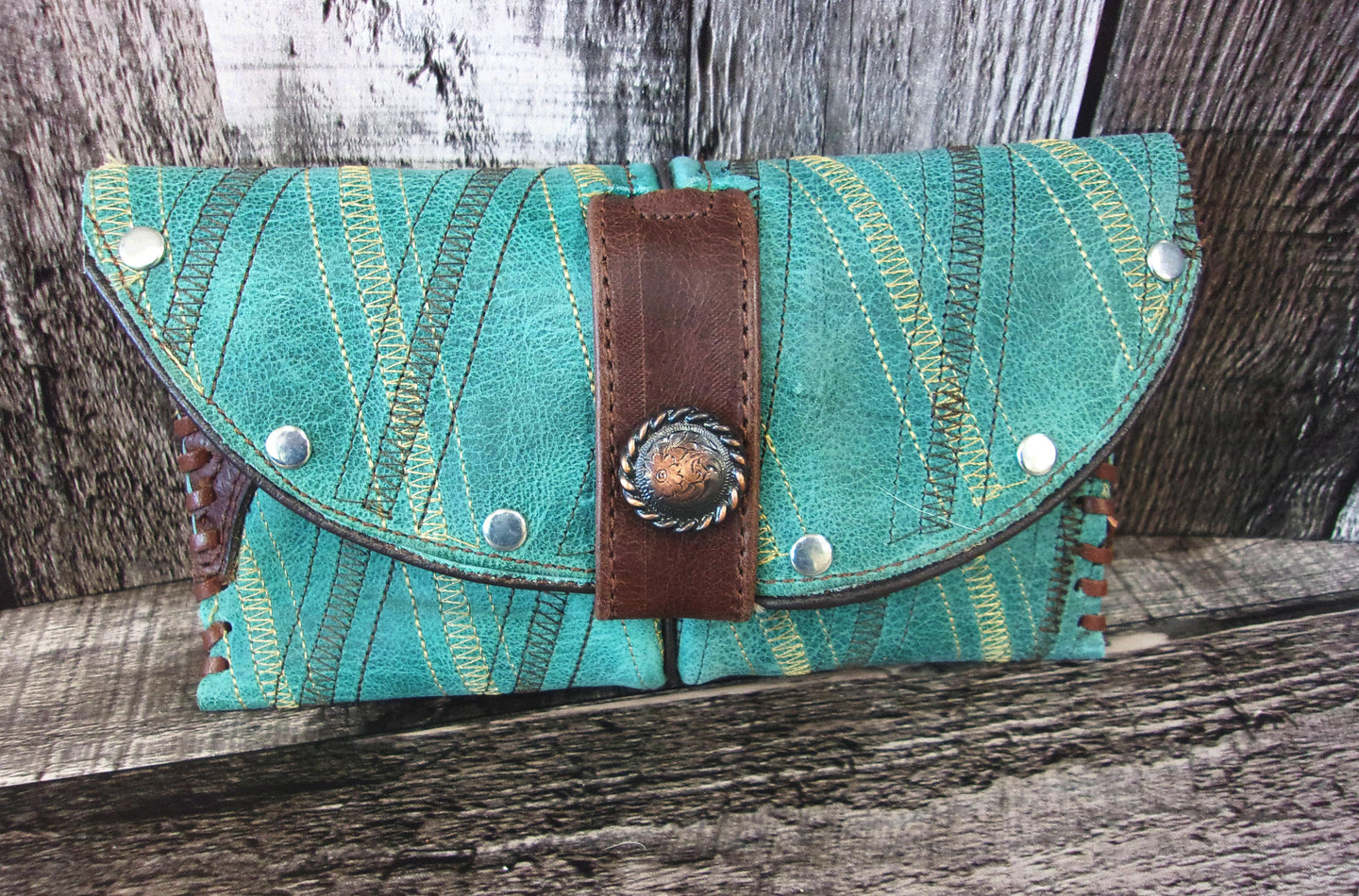 Wallet/Card Holder WC20 handcrafted from cowboy boots. Shop Handbags, Wallets & Cases at ChrisThompsonBags.com and buy the best card holder, country centerpiece, Country Chic, country style, Cowgirl Chic, cowgirl gift, cowgirl style, unique gift for her, wallet at Chris Thompson Bags.