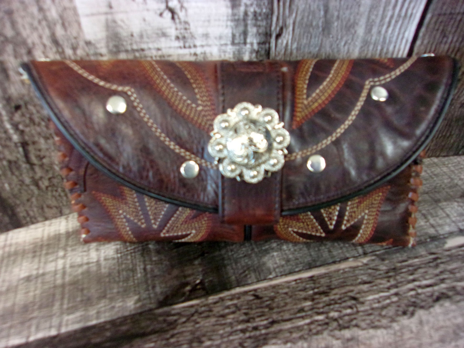 Wallet/Card Holder WC23 handcrafted from cowboy boots. Shop Handbags, Wallets & Cases at and buy the best card holder, country centerpiece, Country Chic, country style, Cowgirl Chic, cowgirl gift, cowgirl style, unique gift for her, wallet at Chris Thompson Bags.