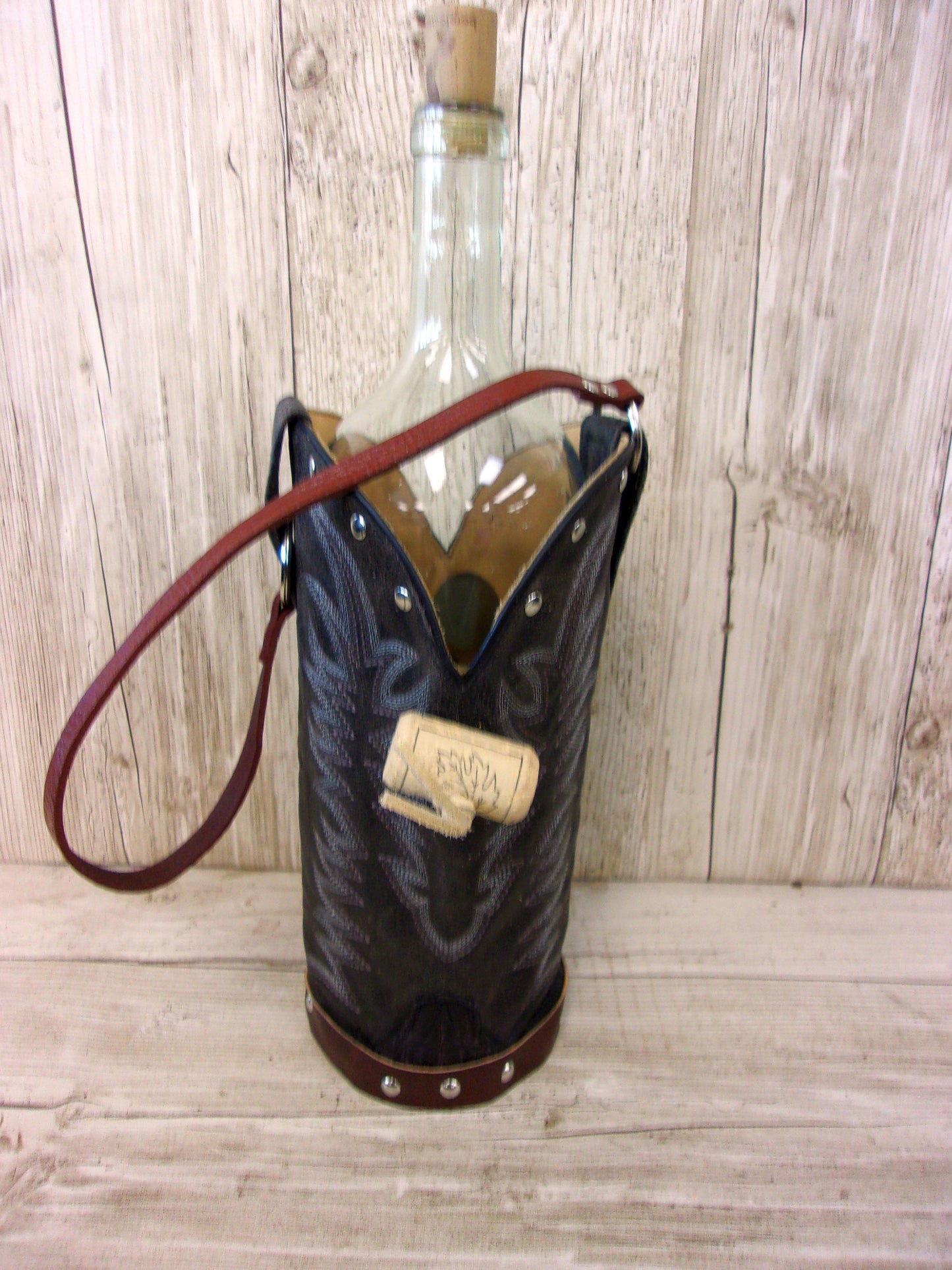 Cowboy Boot Wine Tote wt713