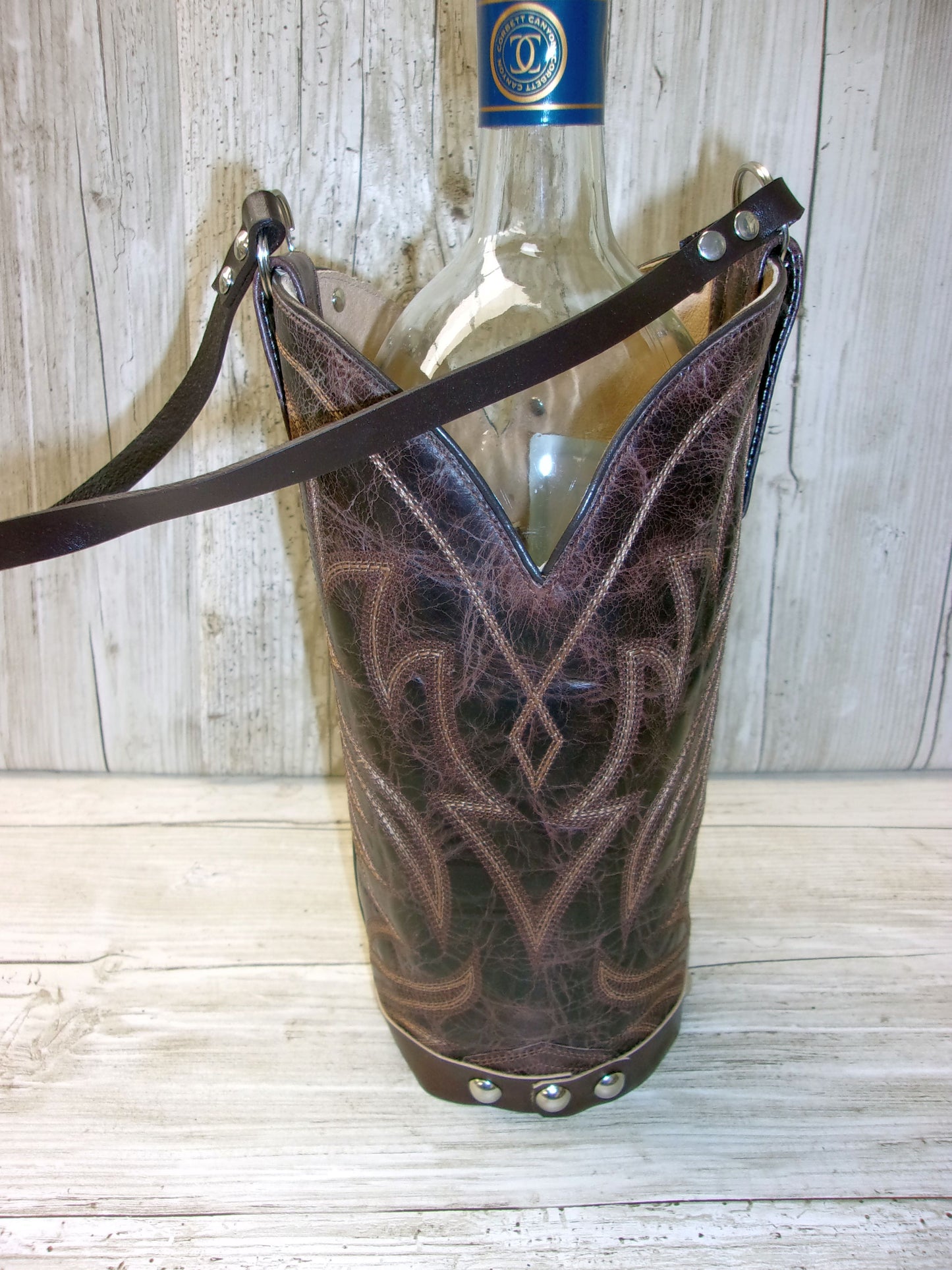 Cowboy Boot Wine Tote wt768