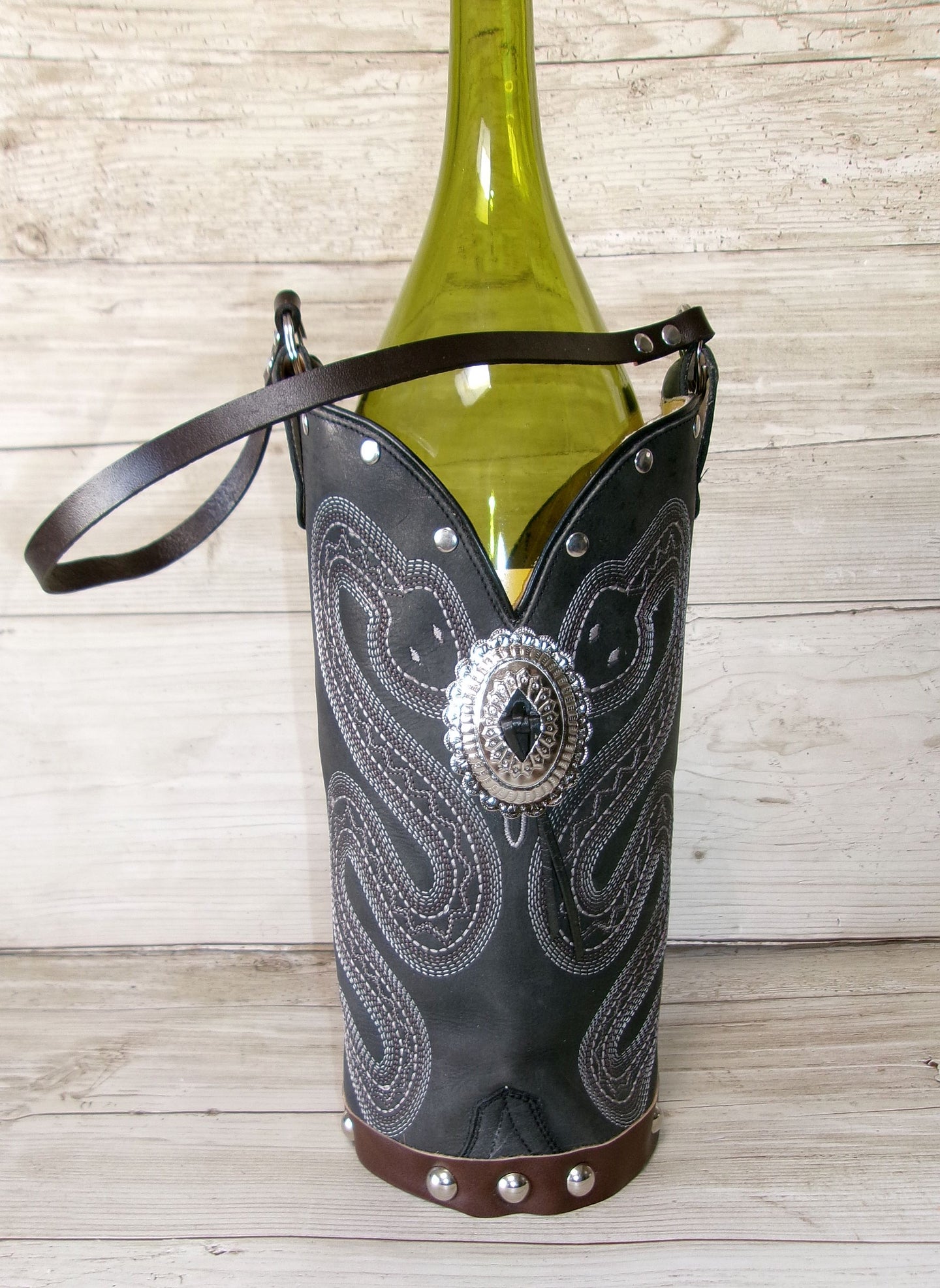 Cowboy Boot Wine Tote wt769