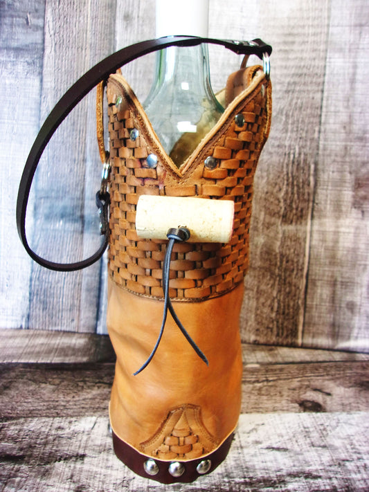 Cowboy Boot Wine Tote wt798 handcrafted from cowboy boots. Shop Wine Carrier Bags at ChrisThompsonBags.com and buy the best country bridesmaid, country centerpiece, country wedding, cowboy gift, cowgirl centerpiece, cowgirl gift, cowgirl wine bag, rodeo party bag, rustic wine carrier, unique western gift, western wine tote, wine lovers gift at Chris Thompson Bags.